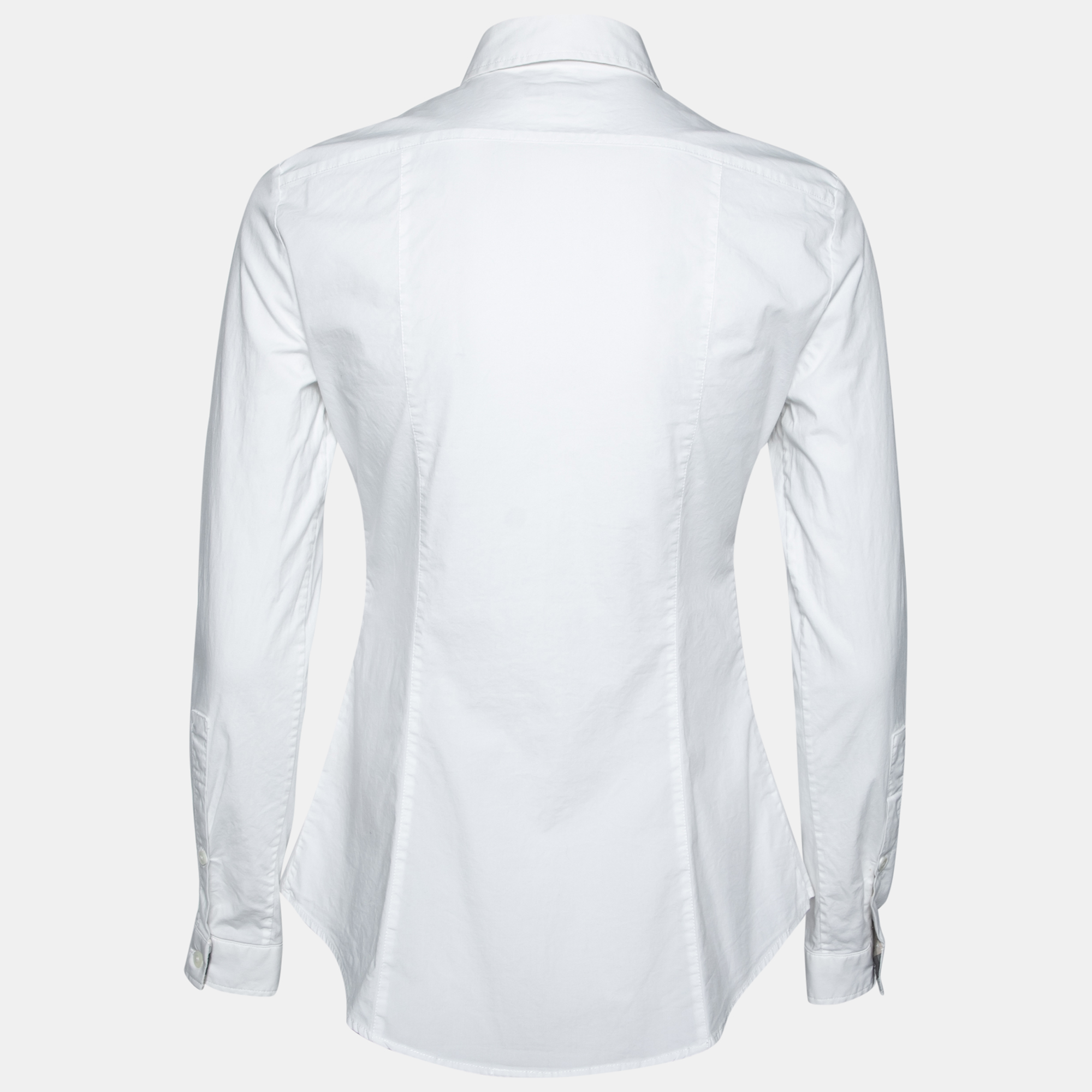 

Burberry Brit White Cotton Long Sleeve Button Front Shirt