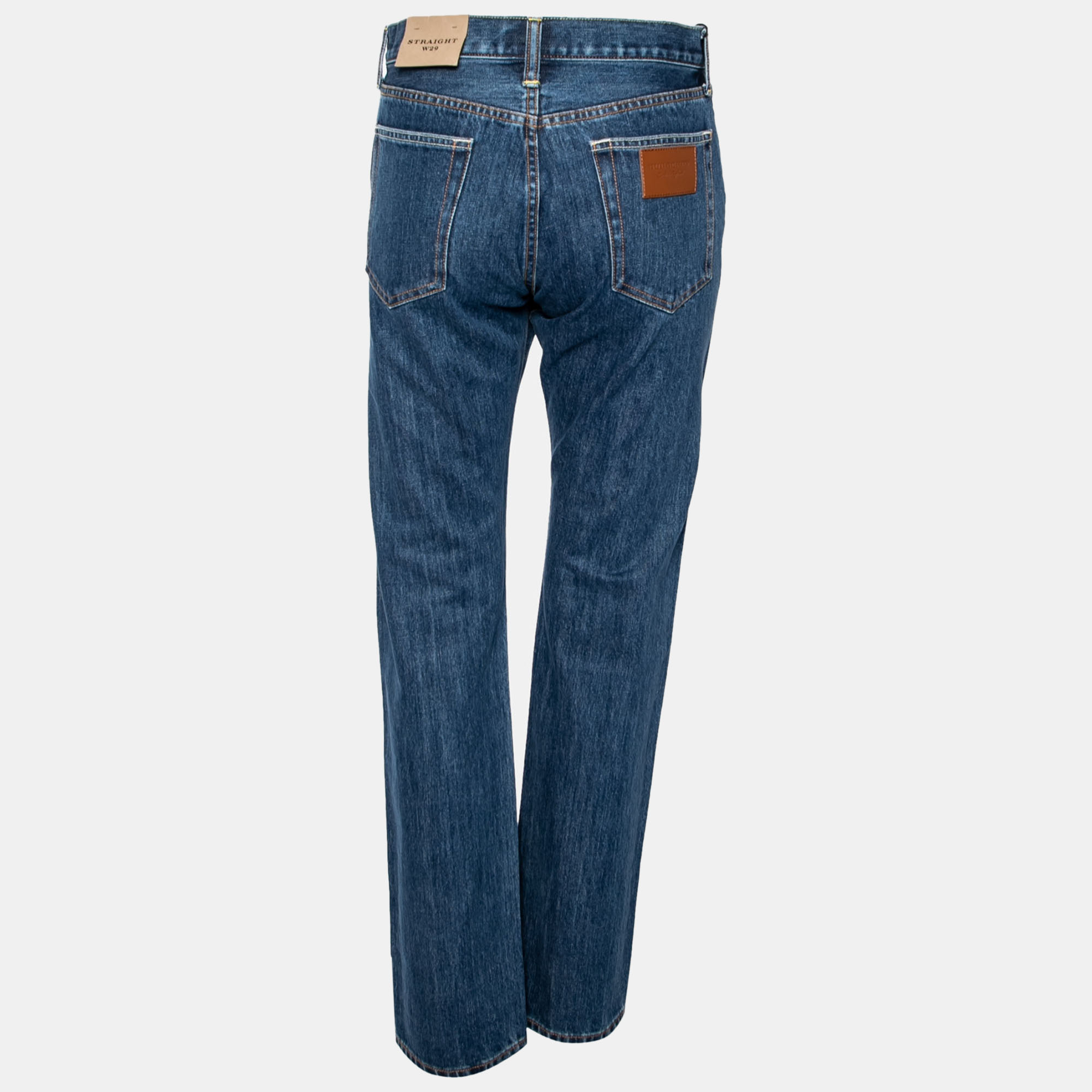 

Burberry Navy Blue Denim Straight Fit Jeans