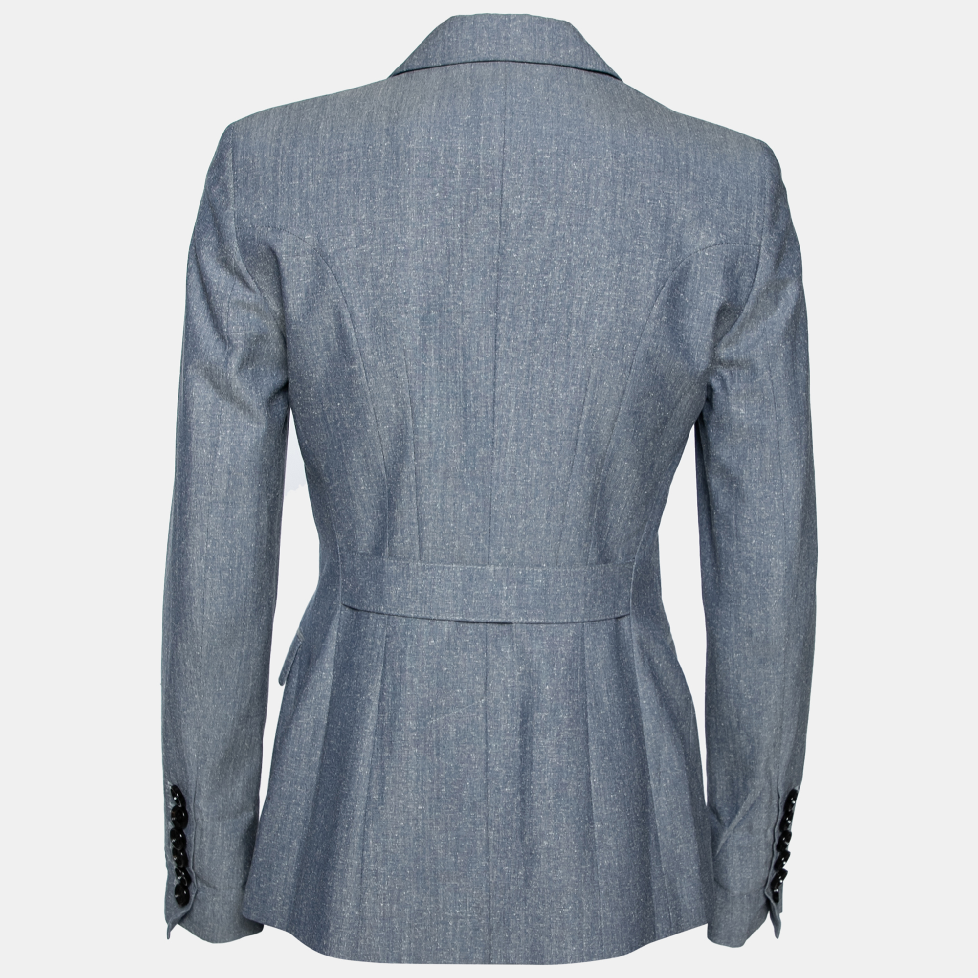 

Burberry Blue Textured Wool Blazer