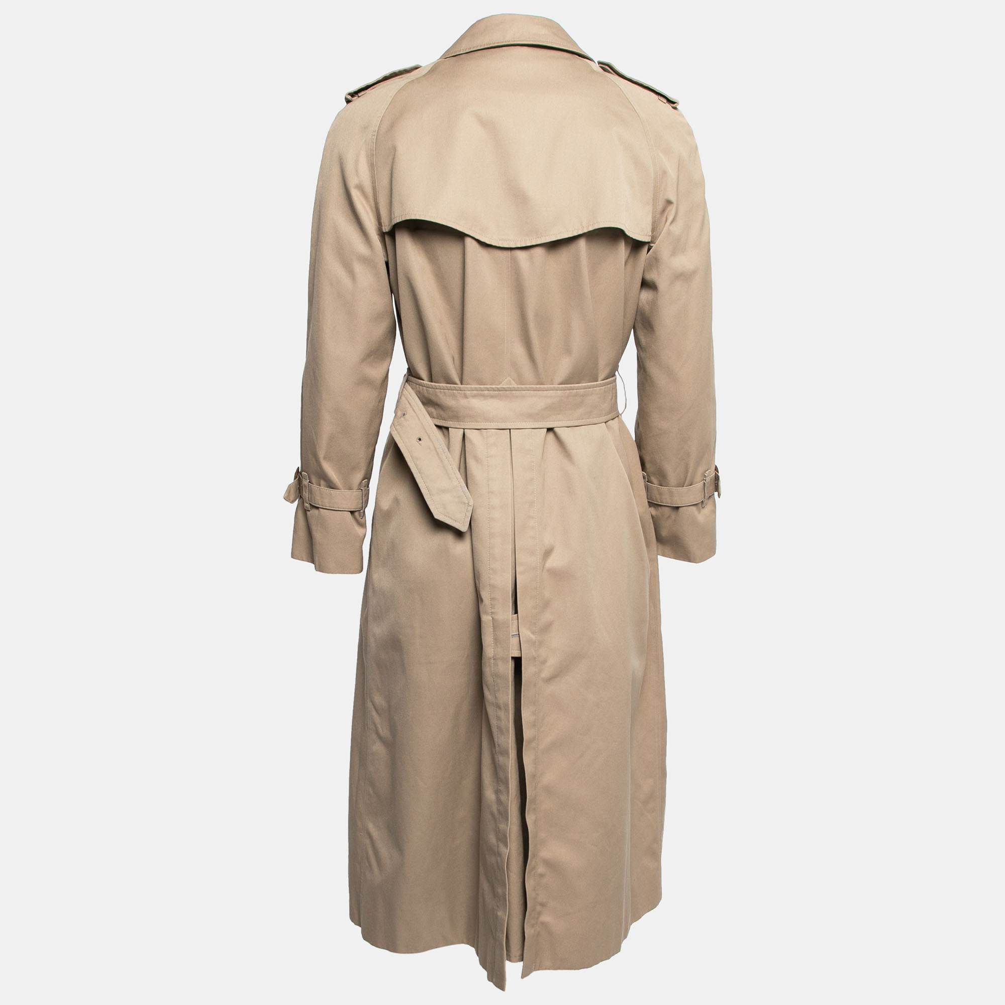 

Burberry Vintage Beige Cotton Belted Trench Coat