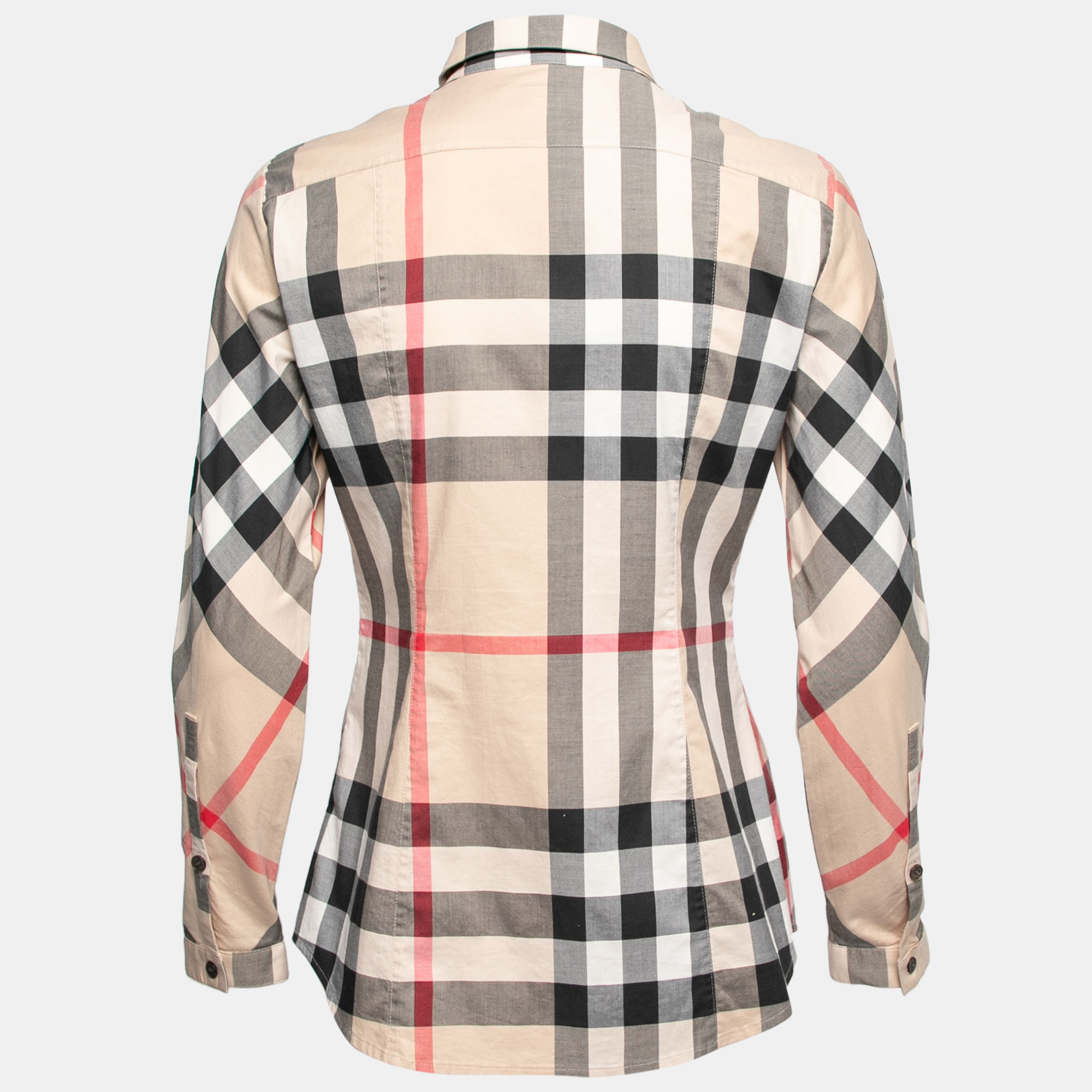 

Burberry Beige Nova Check Cotton Button Front Shirt