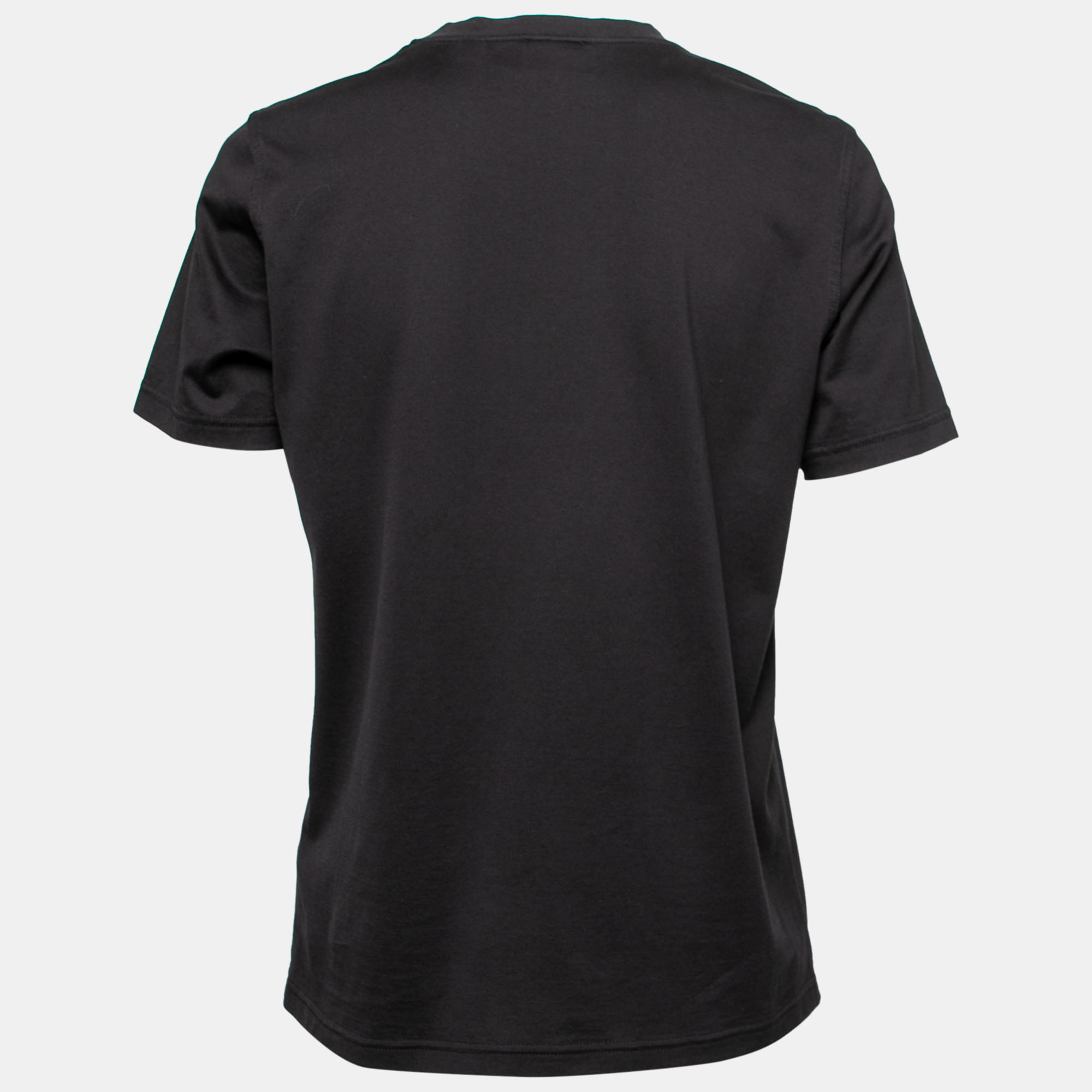 

Burberry Black Logo Print Cotton Crew Neck T-Shirt