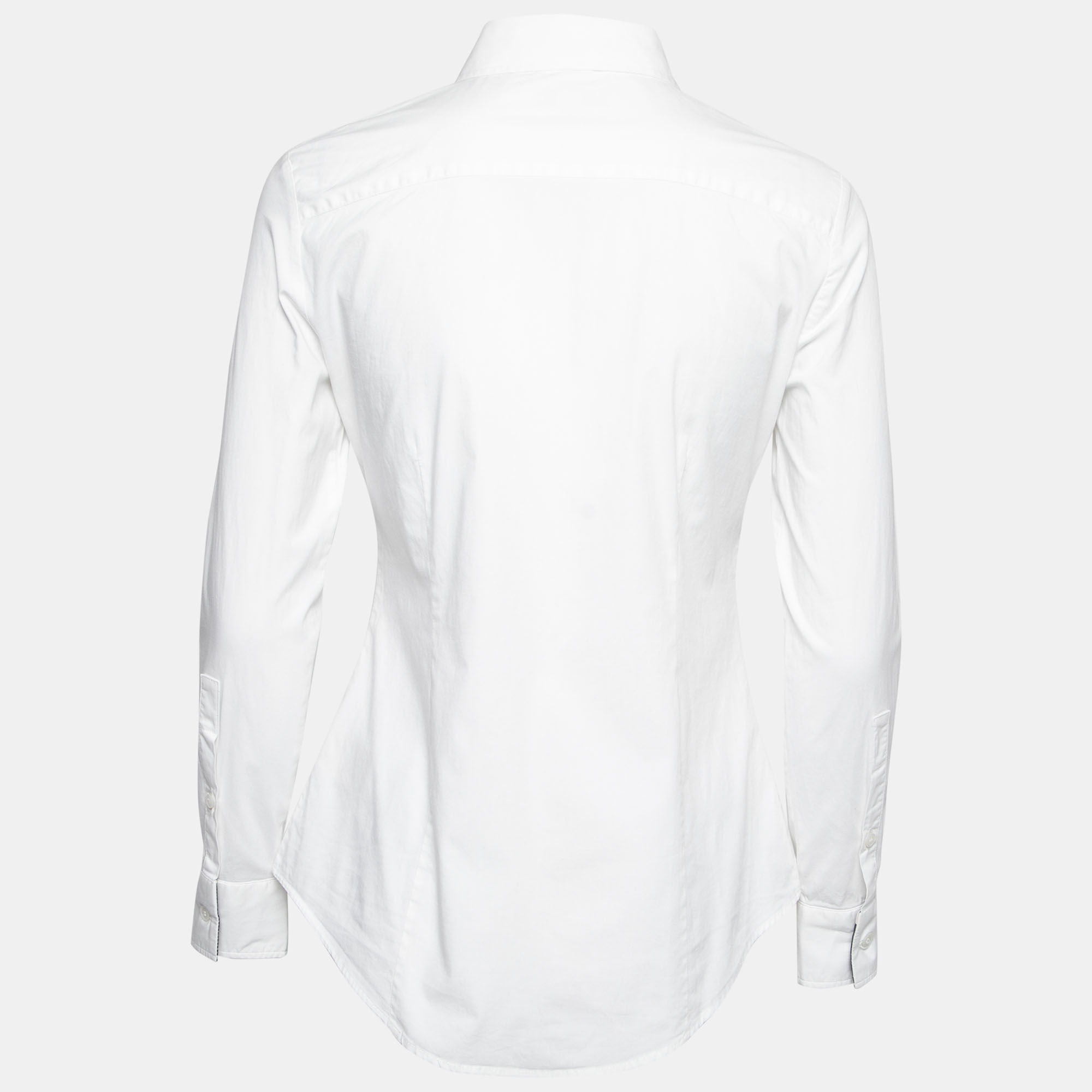 

Burberry White Cotton Button Front Shirt