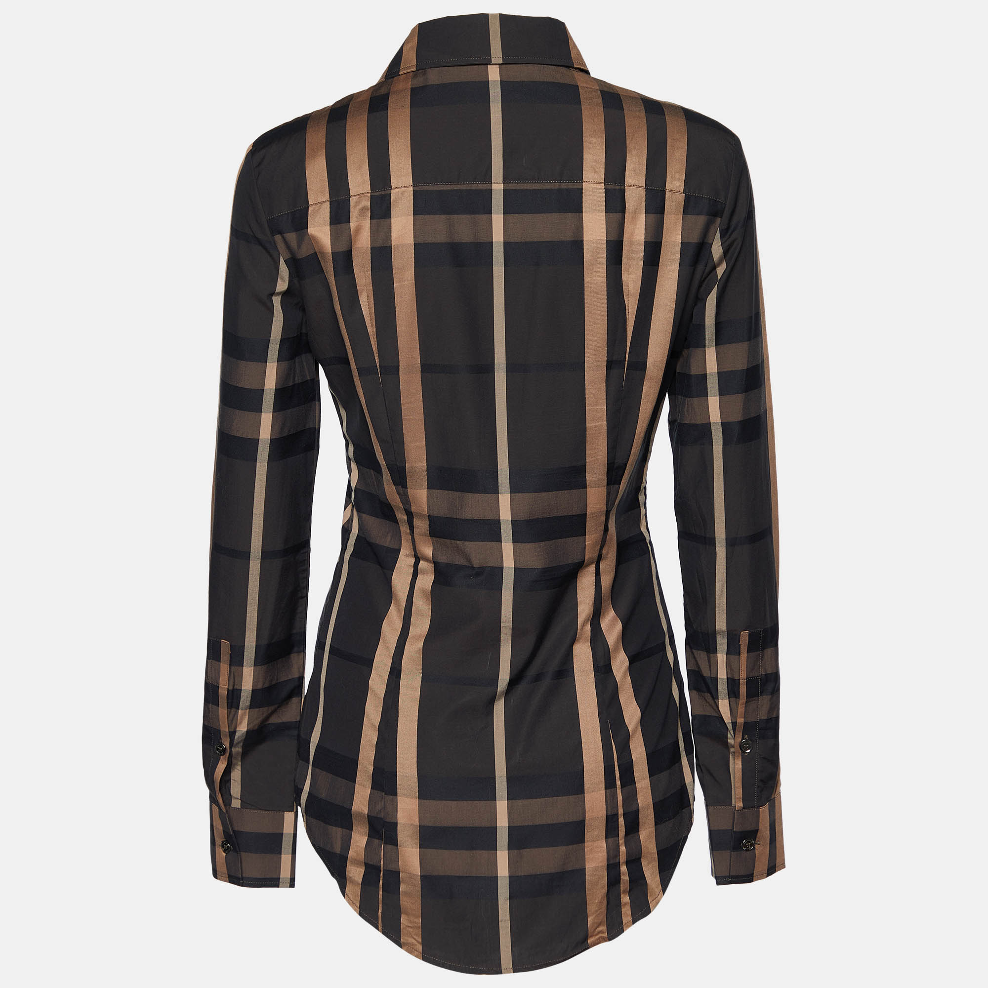 

Burberry Brown Nova Check Cotton Slim Fit Shirt