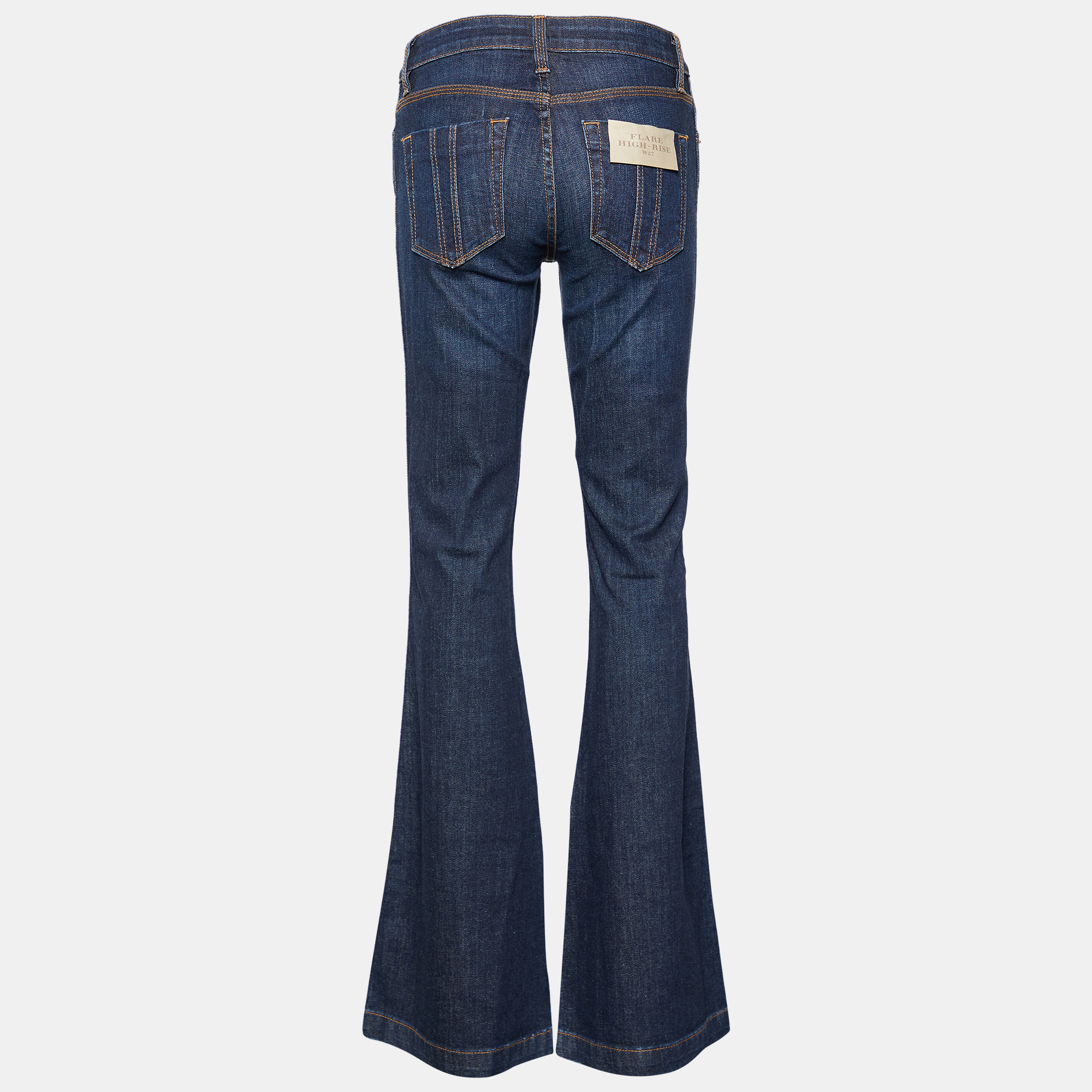 

Burberry Brit Navy Blue Denim Flared High Rise Jeans  Waist 28.5