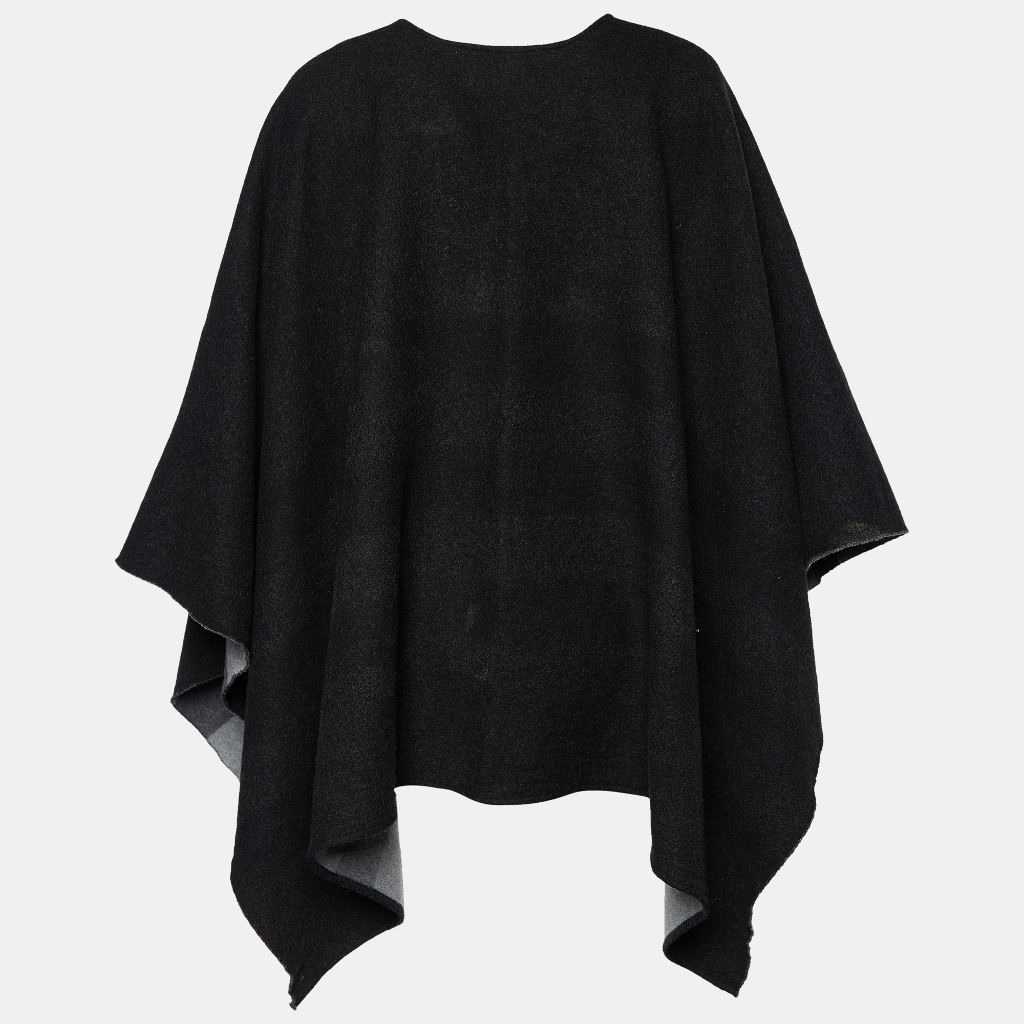 

Burberry Charcoal Grey Merino Wool Poncho