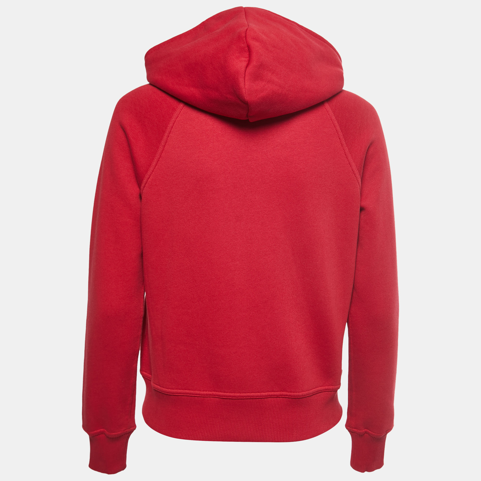 

Burberry Red Cotton Zip Front Hoodie