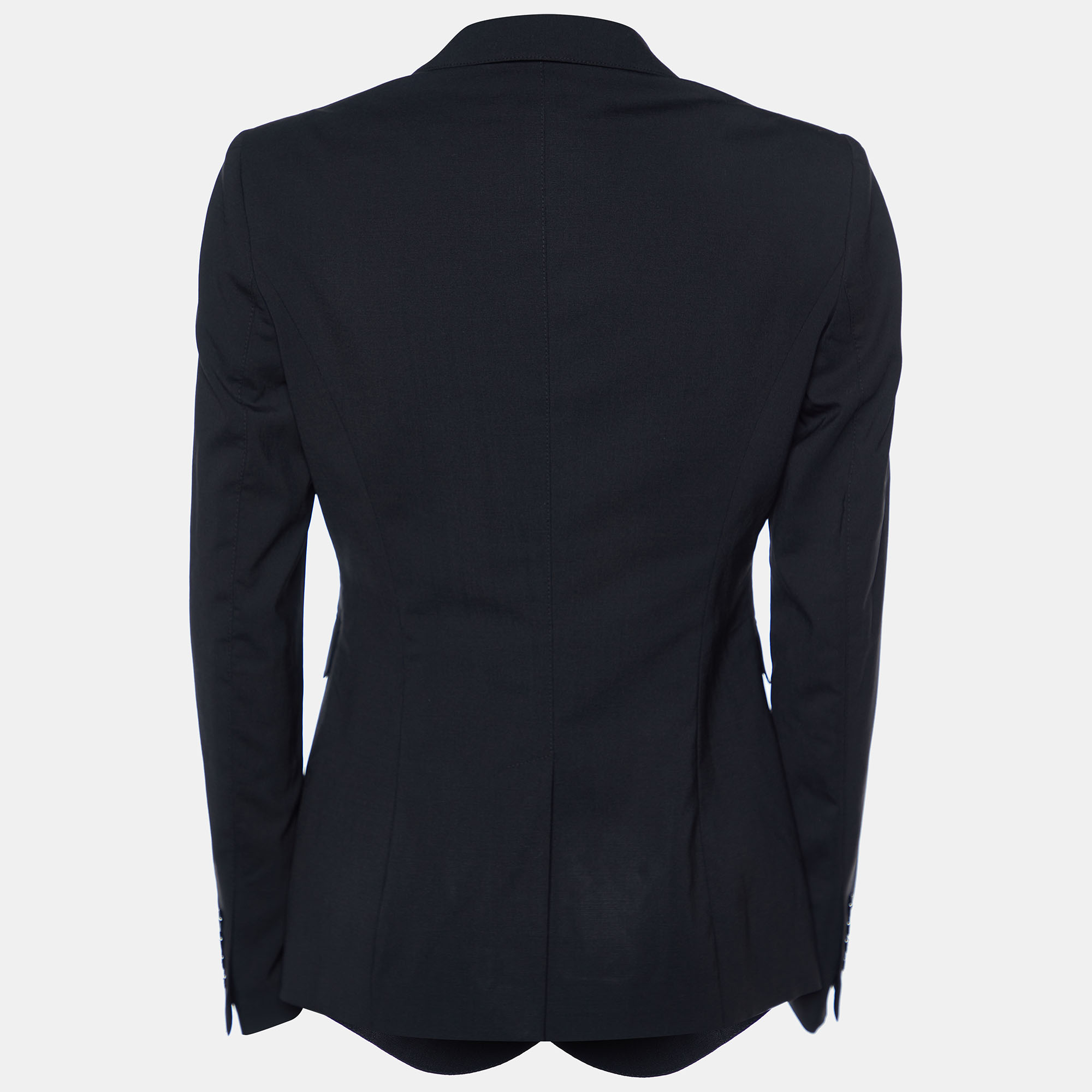 

Burberry Black Wool Button Front Blazer