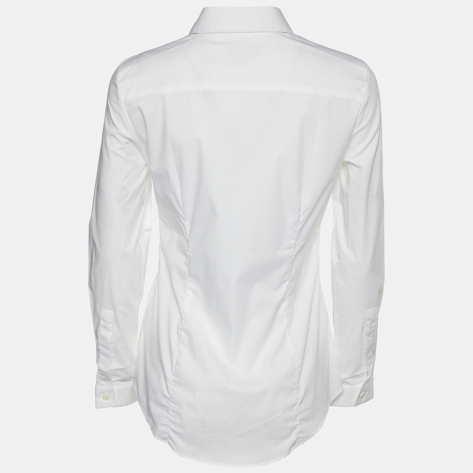 

Burberry White Cotton Button Front Shirt