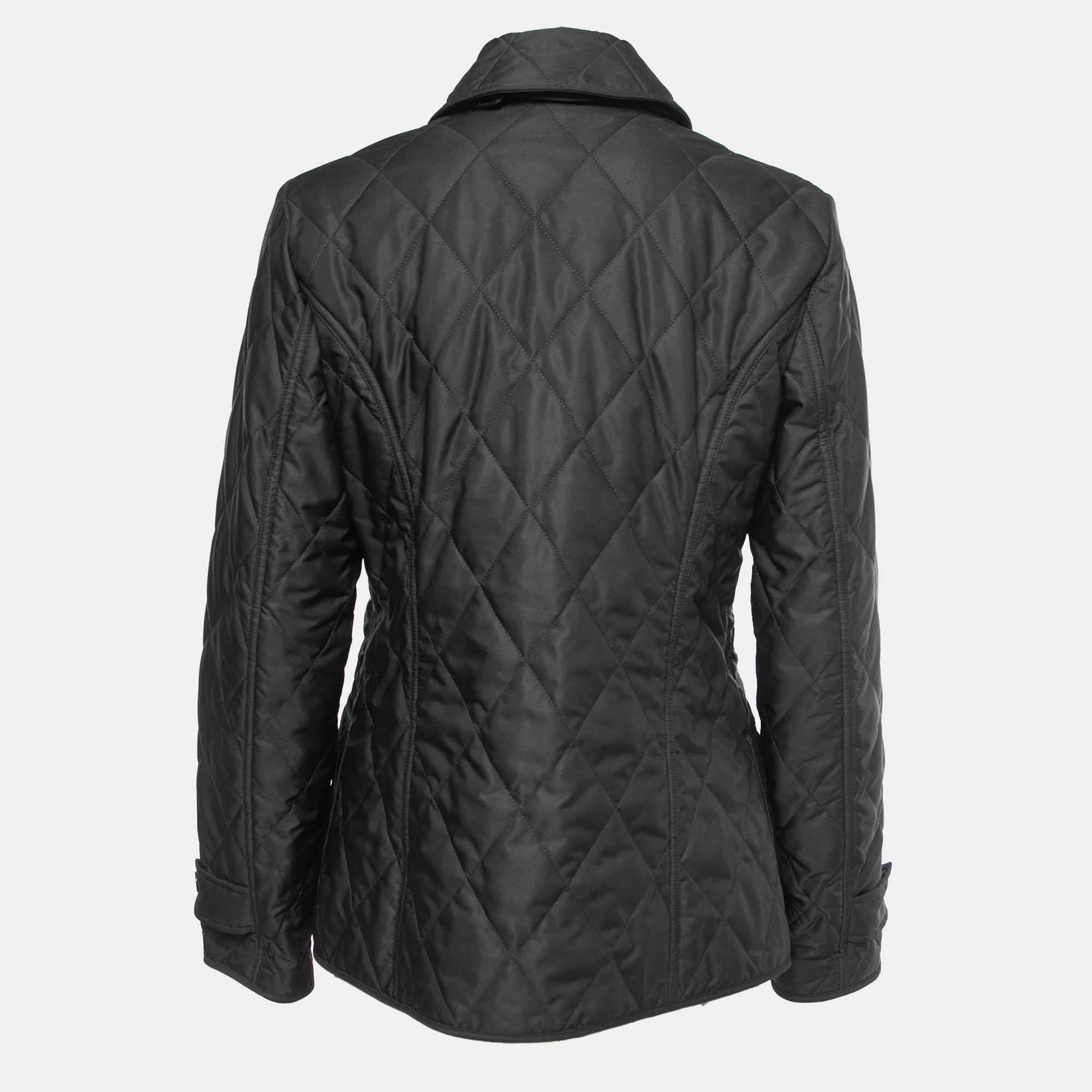 

Burberry Black Synthetic Diamond Quilted Jacket