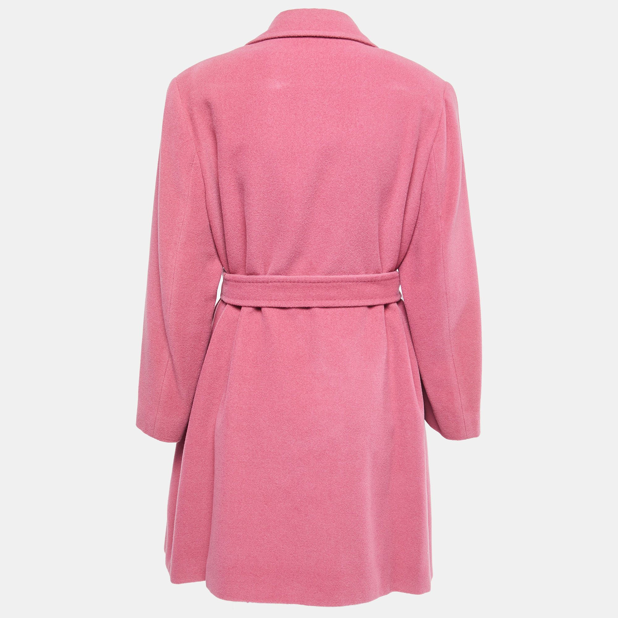 

Burberry Pink Wool Single Breasted Coat