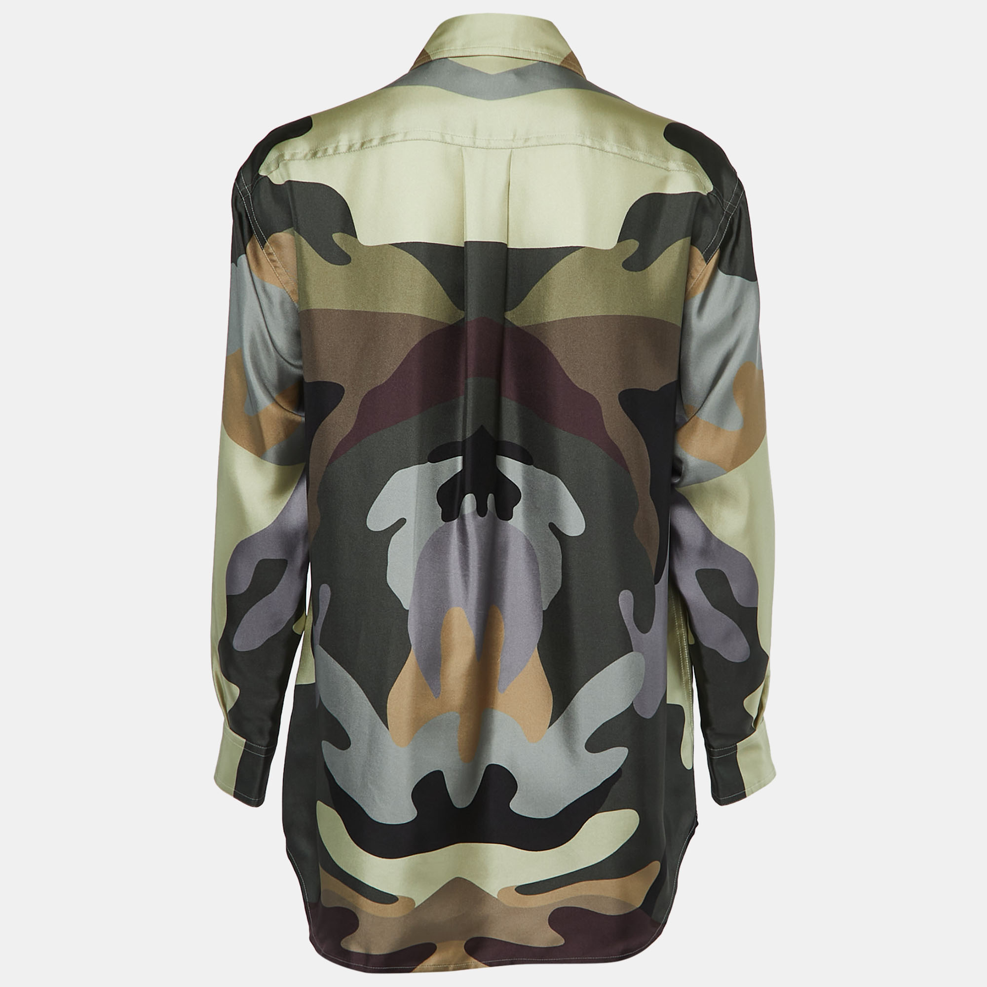 

Burberry Multicolor Printed Silk Long Sleeve Shirt