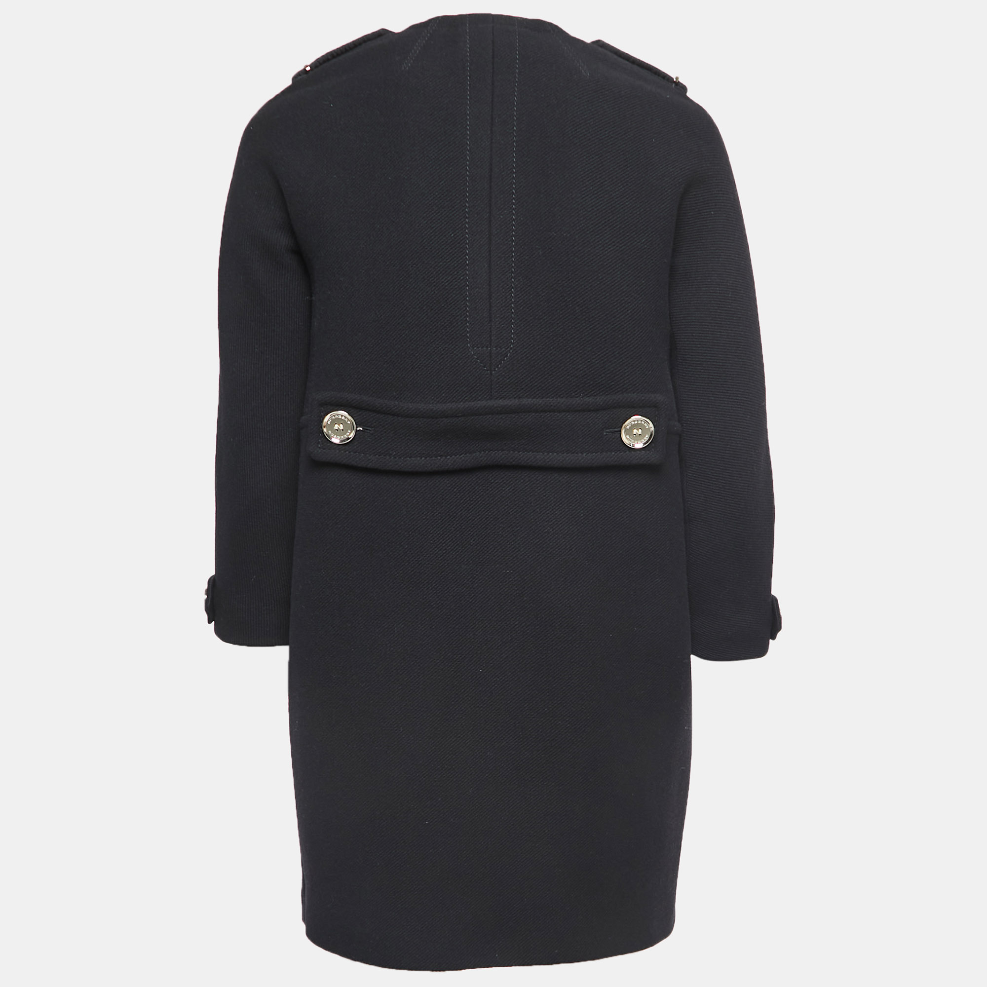 

Burberry Black Wool Round Neck Coat