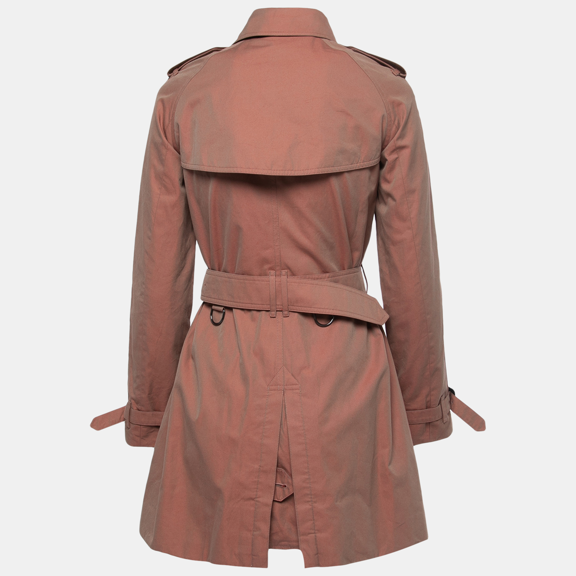 

Burberry Pink Cotton Belted Trench Coat