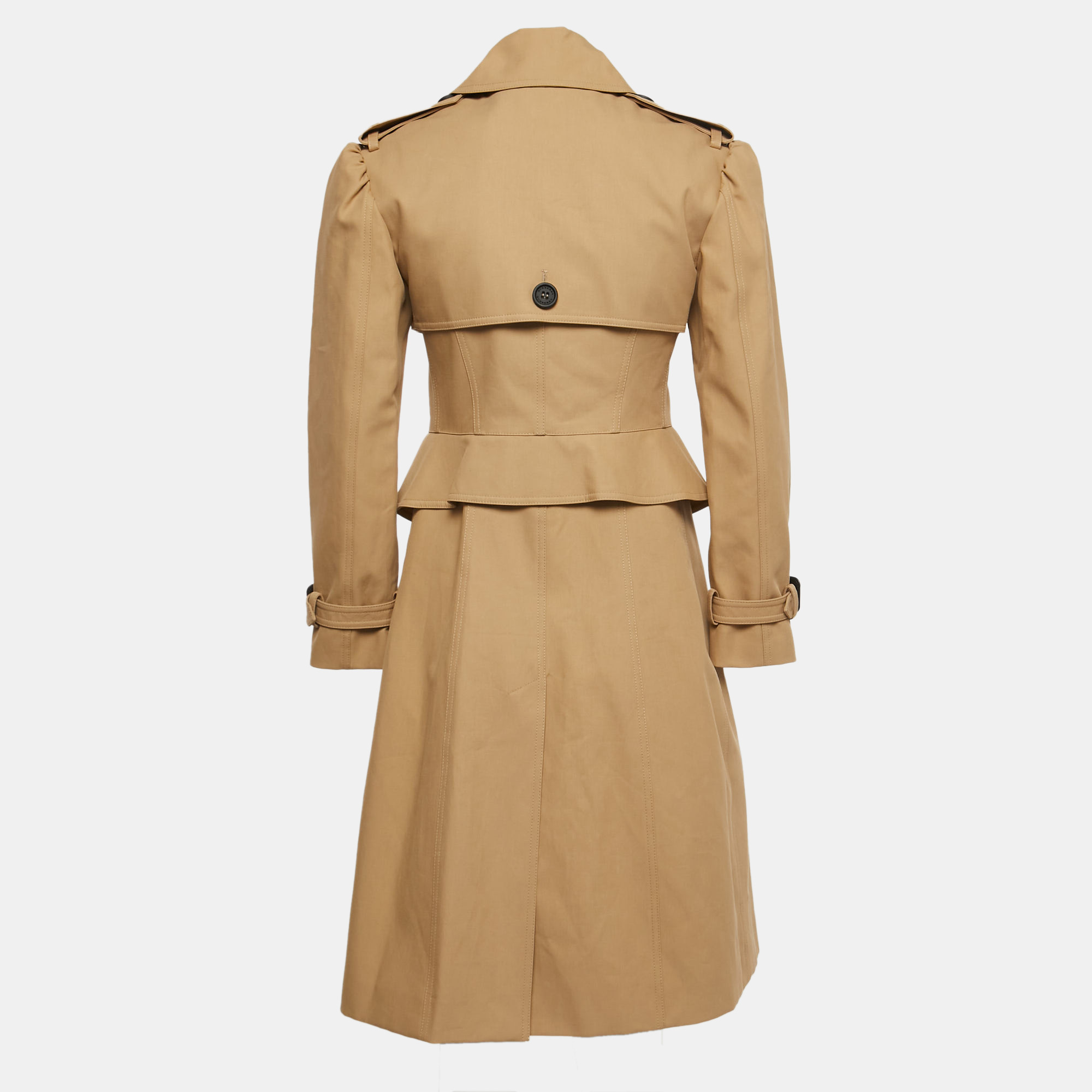 

Burberry Beige Gabardine Double Breasted Trench Coat