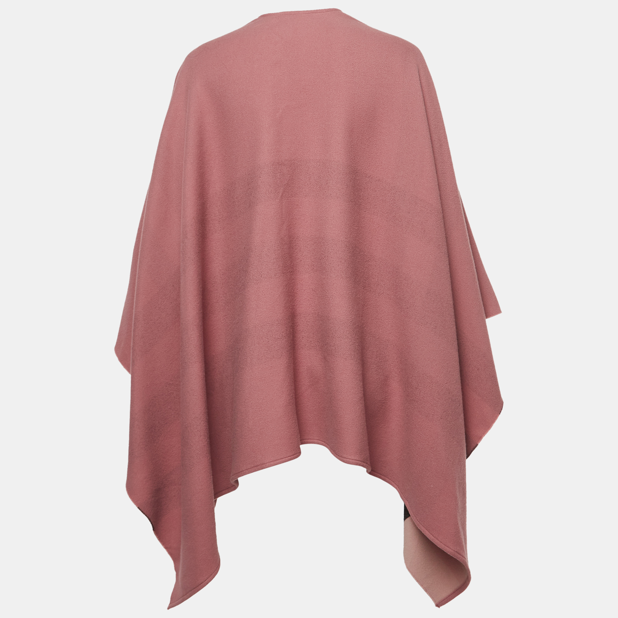 

Burberry Pink Wool Reversible Poncho