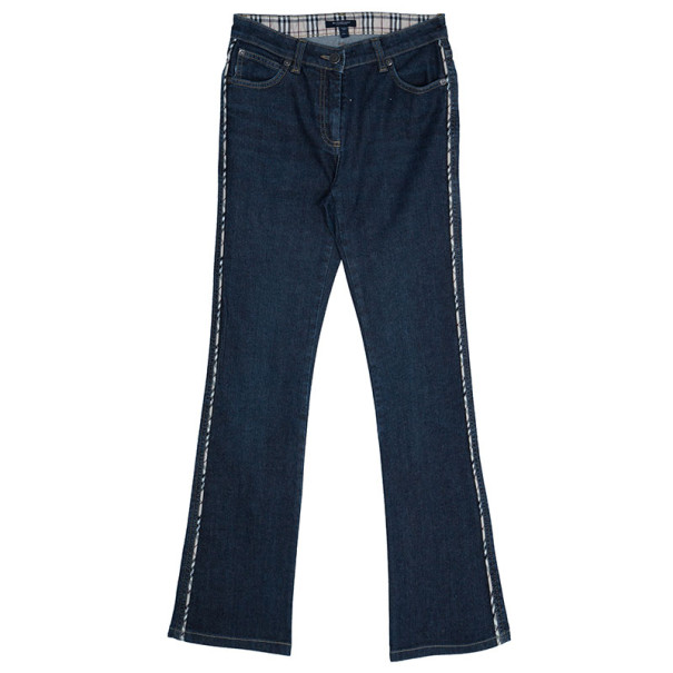 مملوكة مسبقًا Burberry Dark Blue Flare Denim Pants S