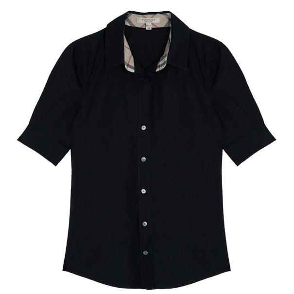 burberry black button up