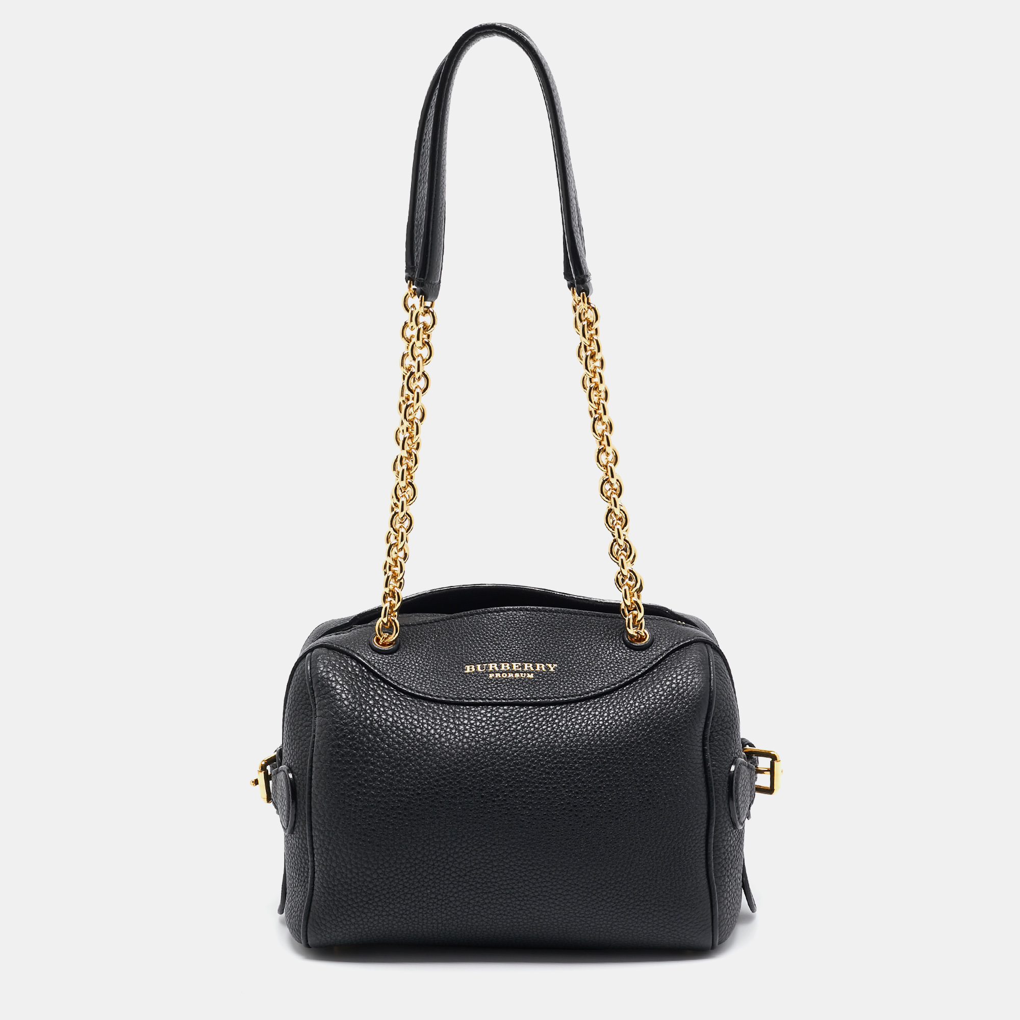 

Burberry Black Leather Alchester Bowler Bag