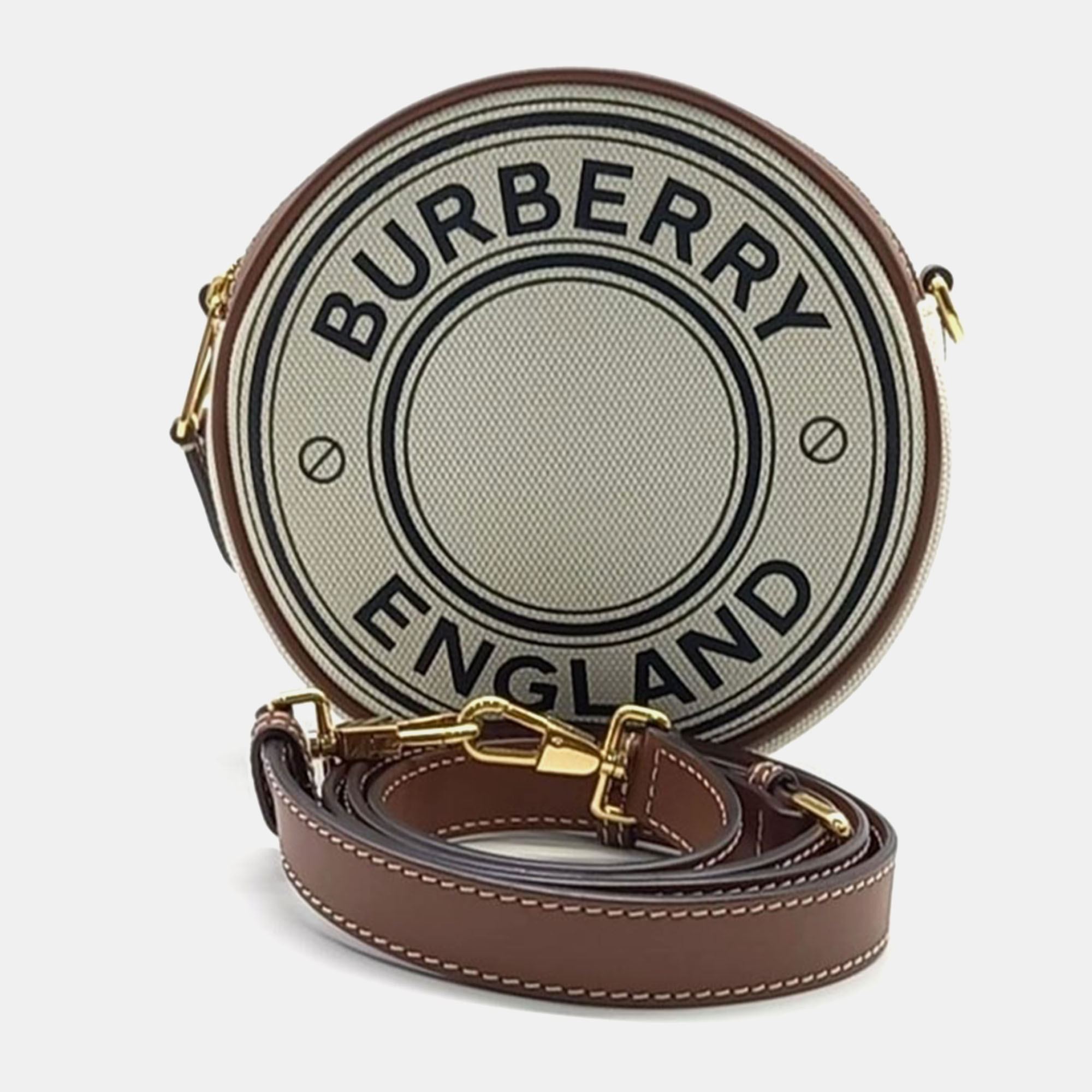 

Burberry Beige & Brown Louise Round Crossbody Bag