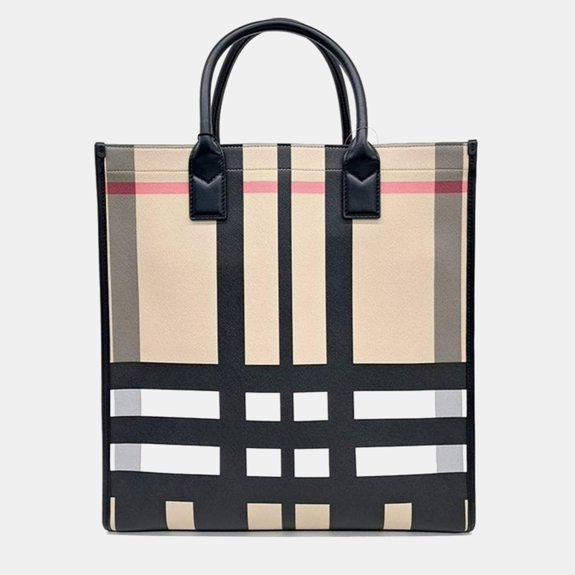 

Burberry Neutrals Leather Tote Bag, Multicolor