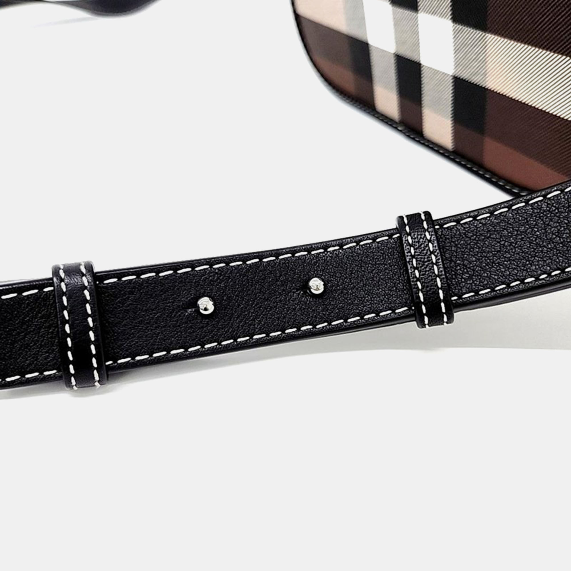 Burberry Multicolour Canvas and Leather Crossbody Bag 