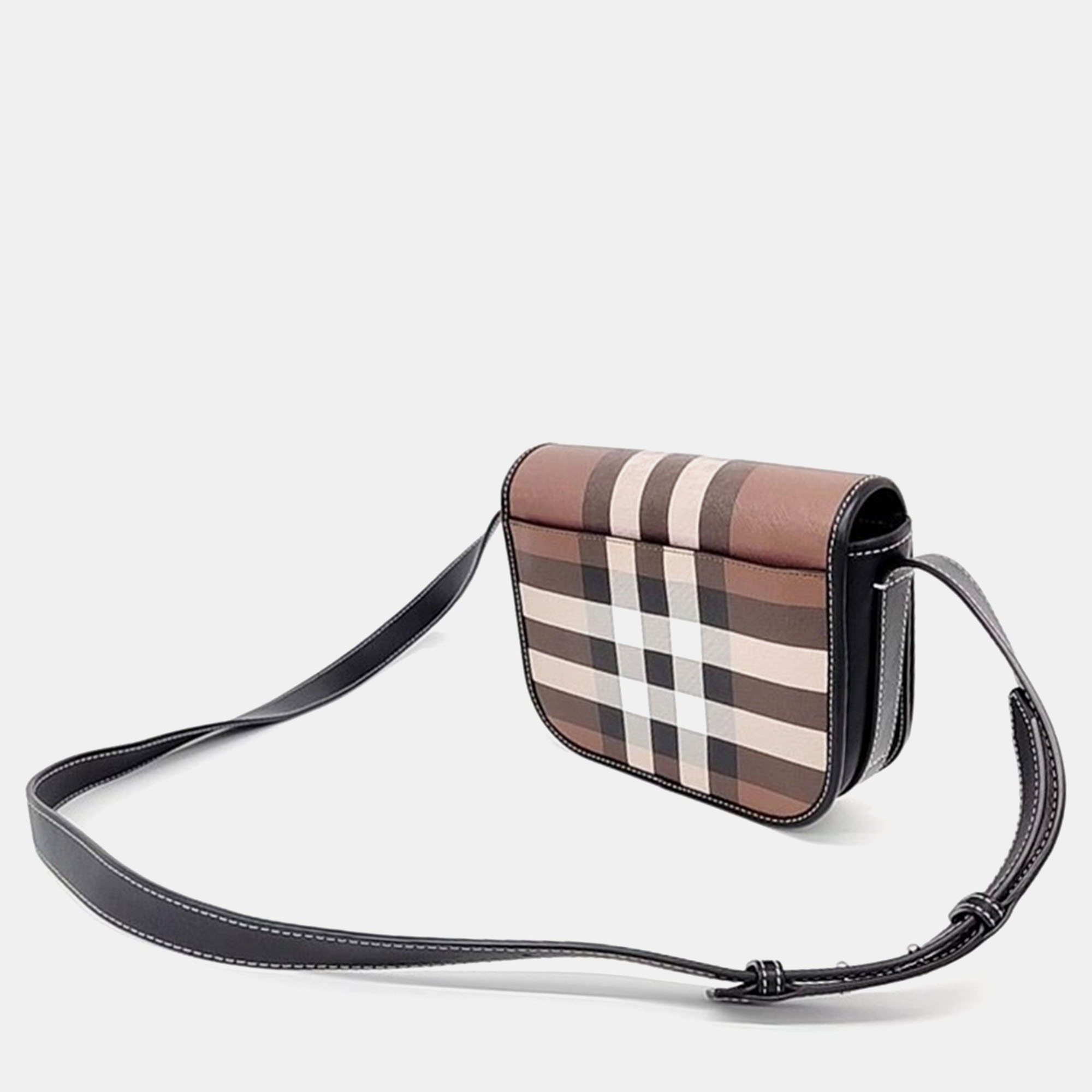 Burberry Multicolour Canvas and Leather Crossbody Bag 