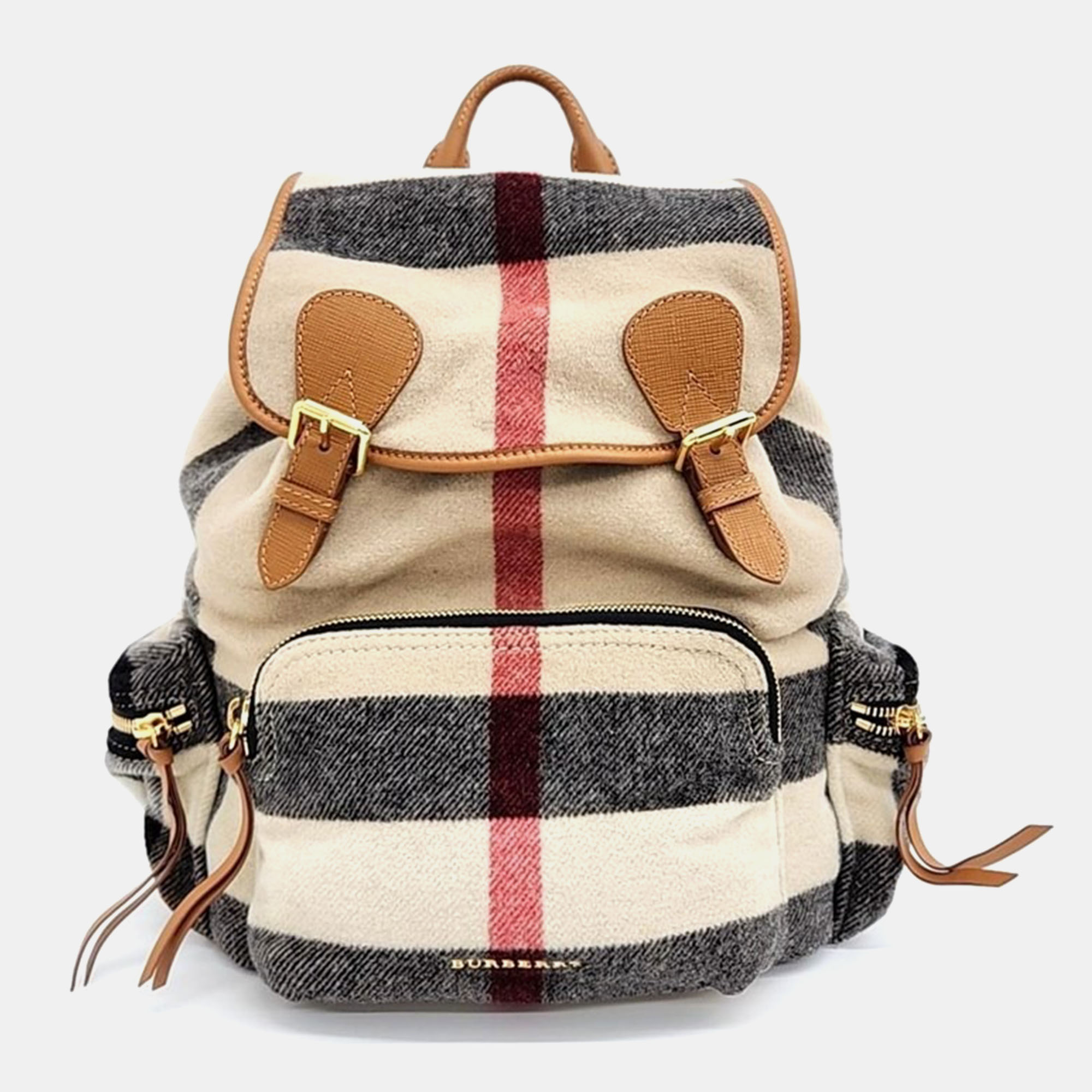 

Burberry Multicolour Wool and Leather Rucksack Backpack, Multicolor