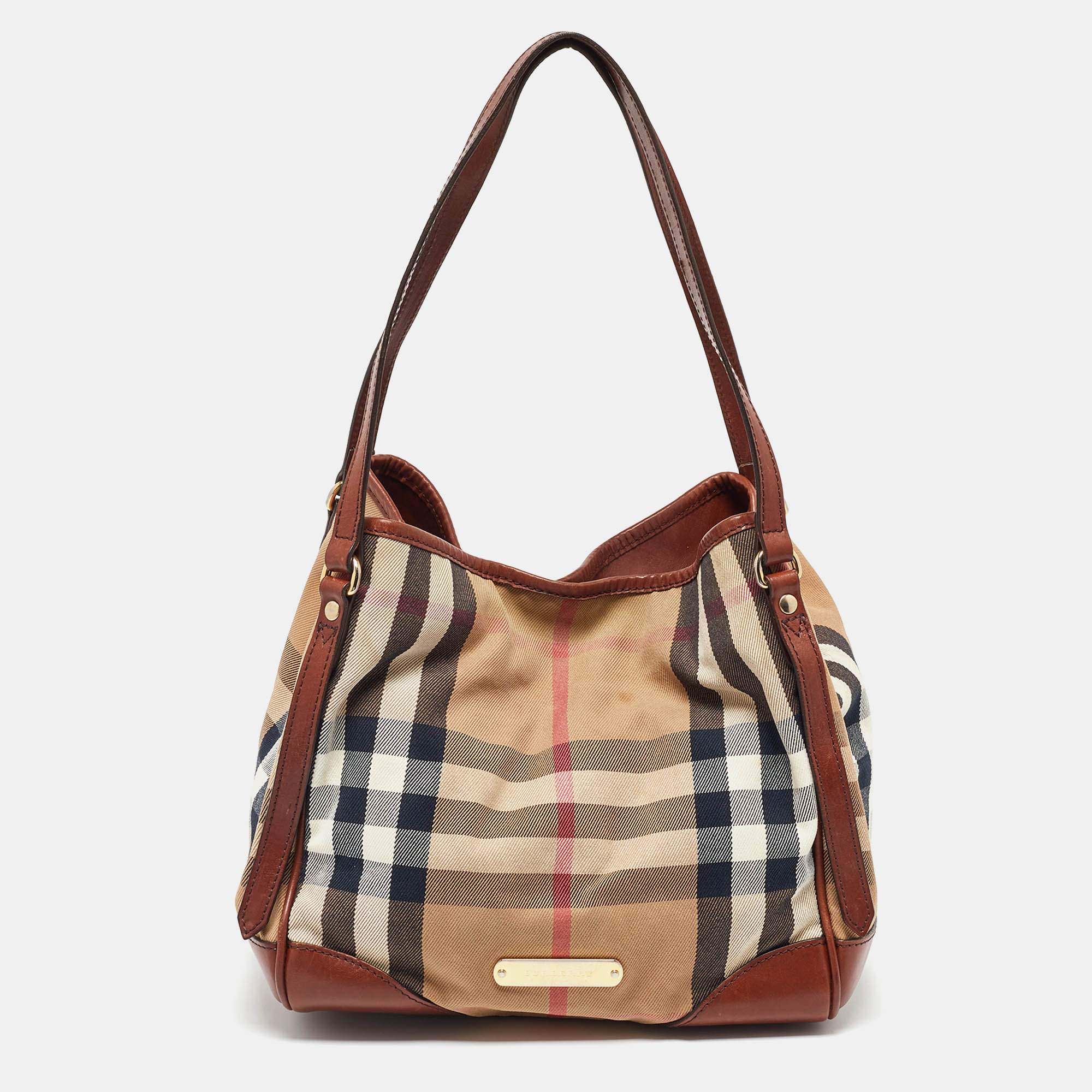 

Burberry Brown Leather, Canvas Canterbury Totes