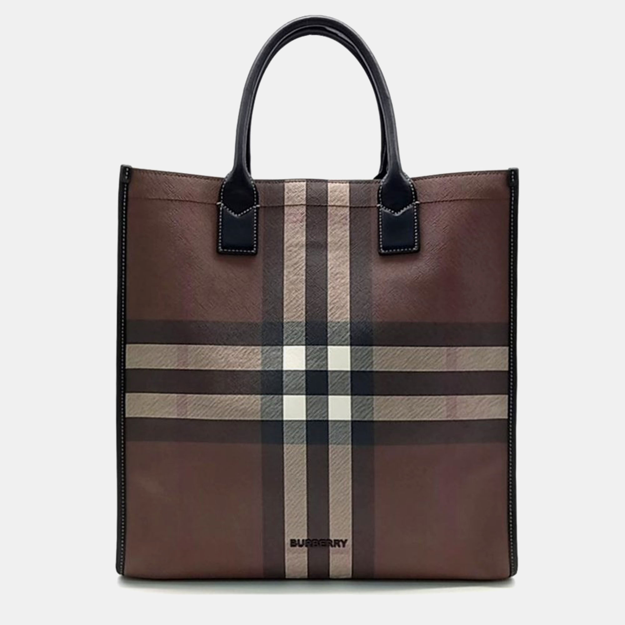 

Burberry PVC Tote Bag, Brown