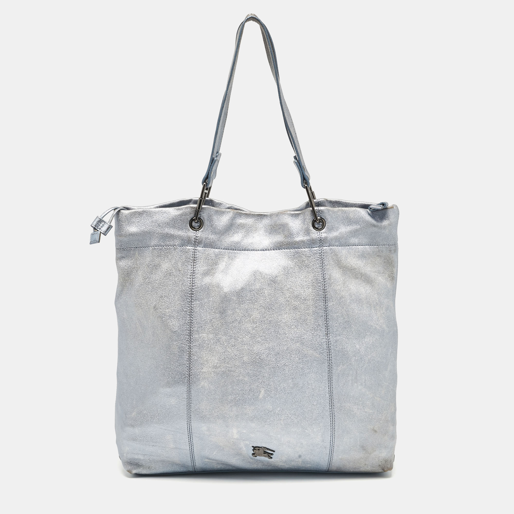 

Burberry Metallic Blue Leather Elmgate Tote