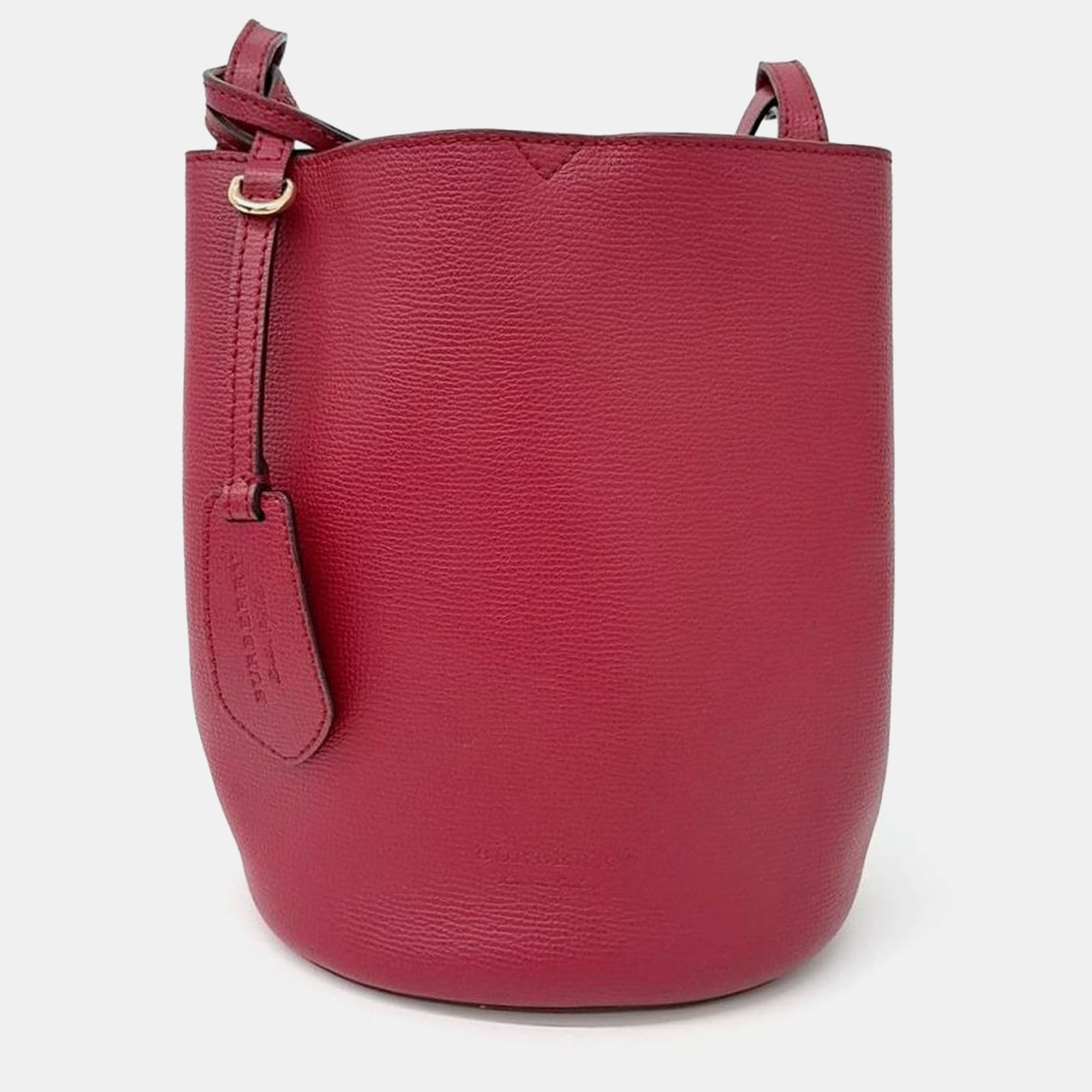 Pre-owned Burberry Bucket Bag In Red