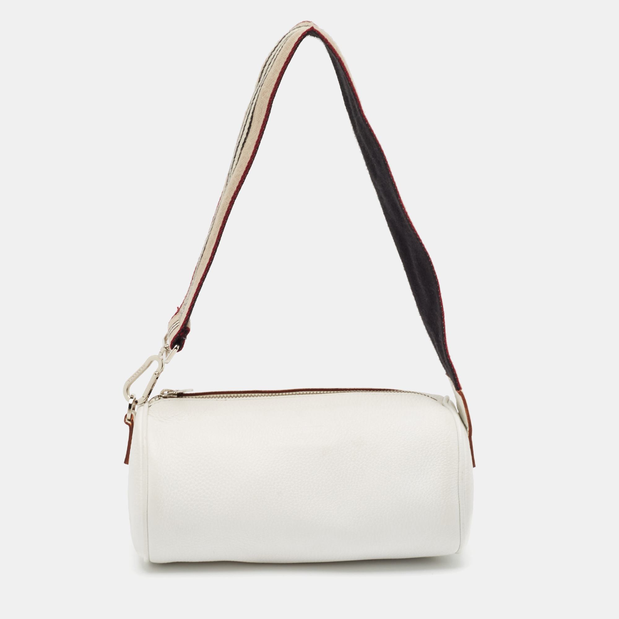 

Burberry White Leather Cylinder Shoulder Bag