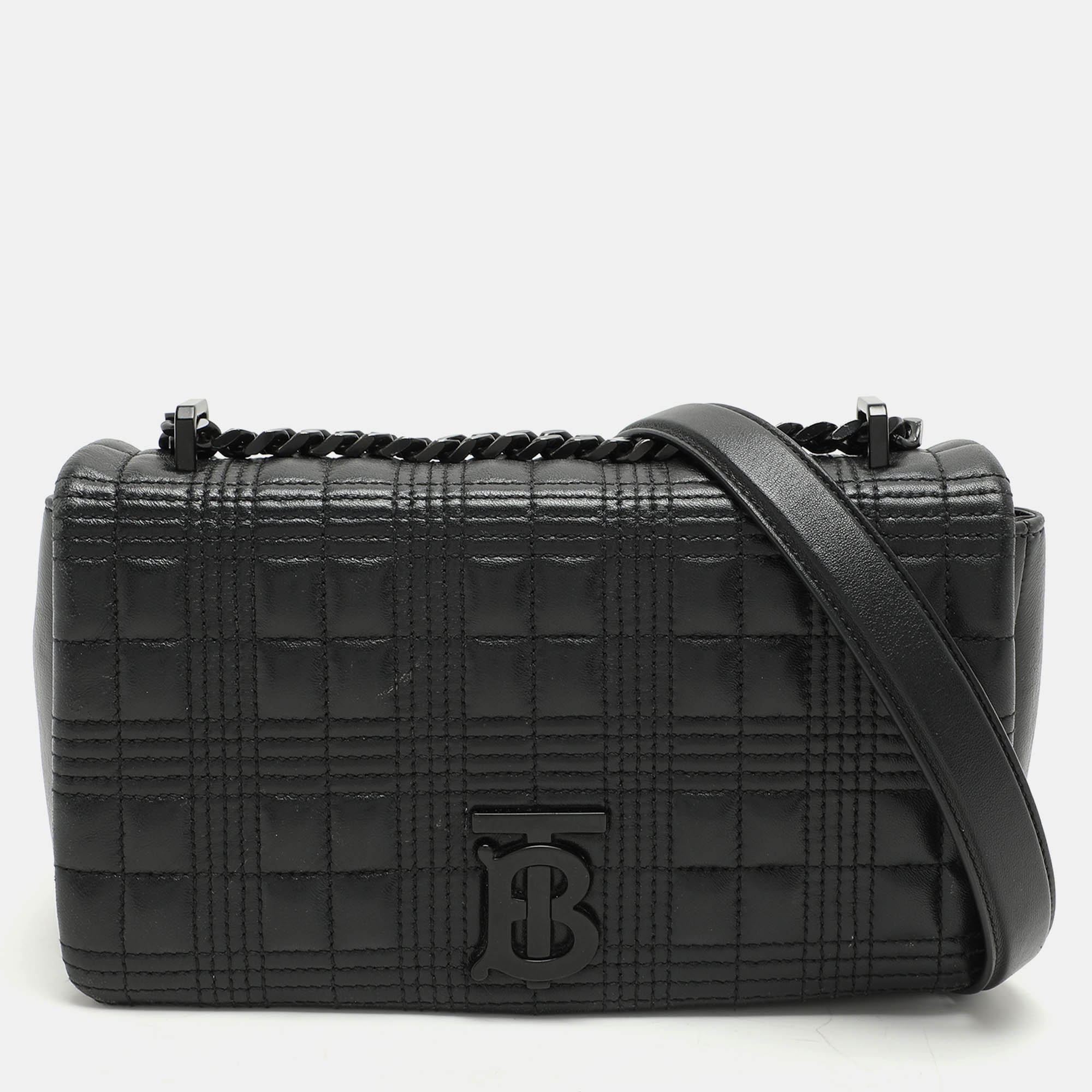 

Burberry Black Quilted Leather  Lola Shoulder Bag