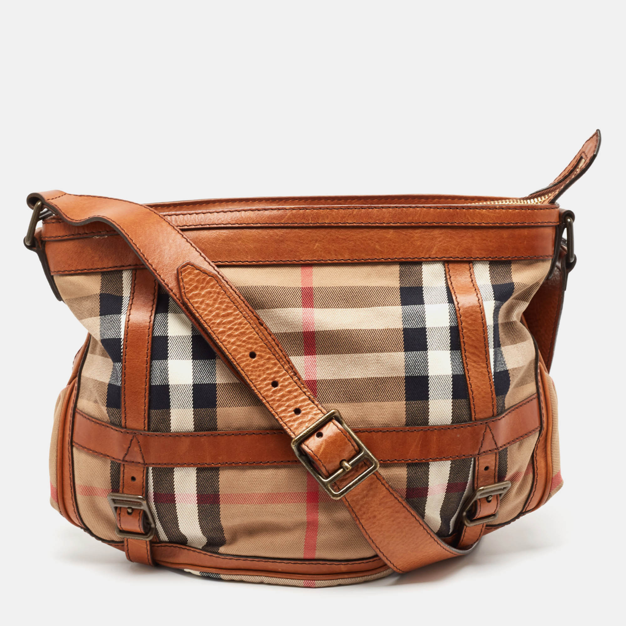 

Burberry Beige/Brown House Check Canvas and Leather Pasmore Shoulder Bag