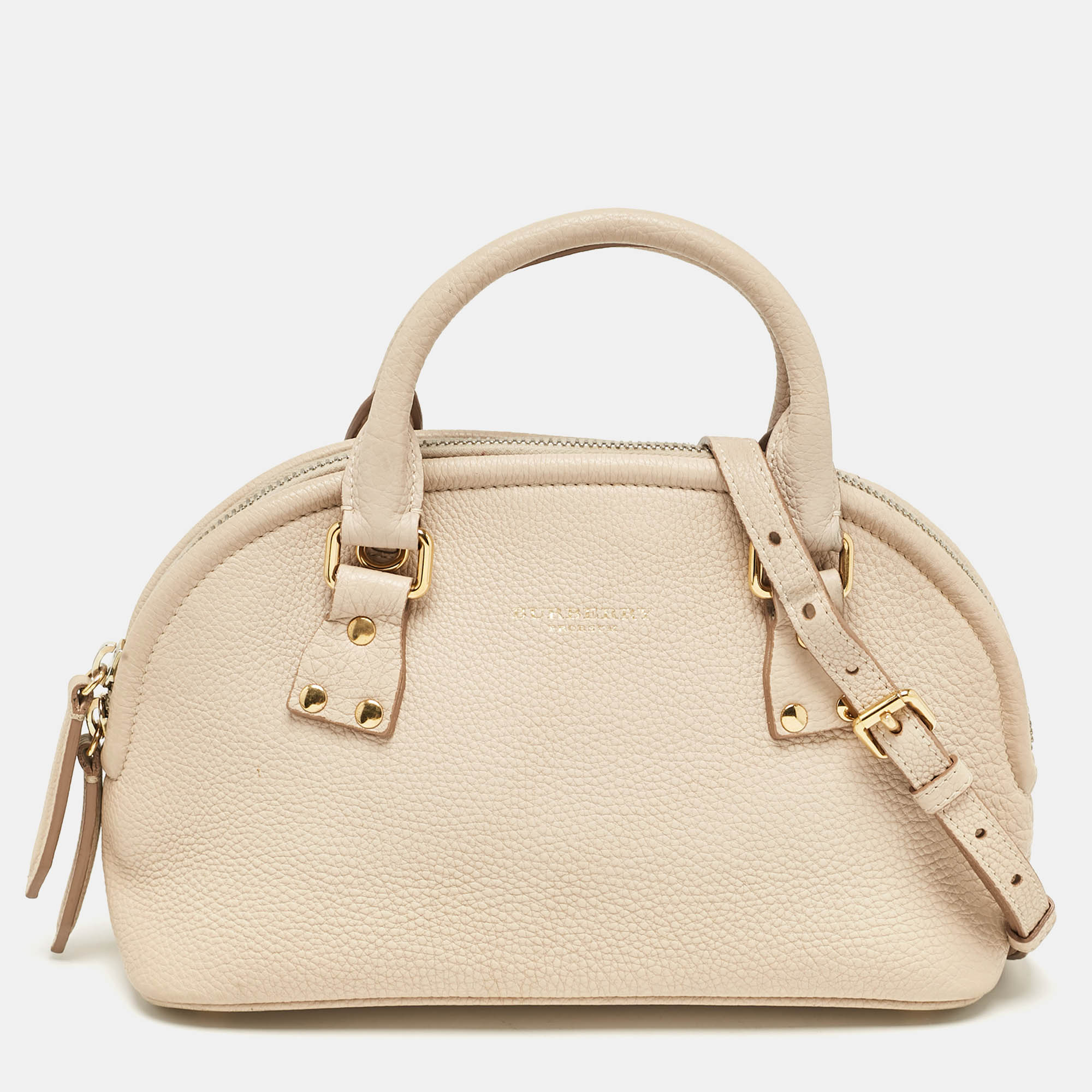 

Burberry Beige Leather Bloomsbury Heritage Bag