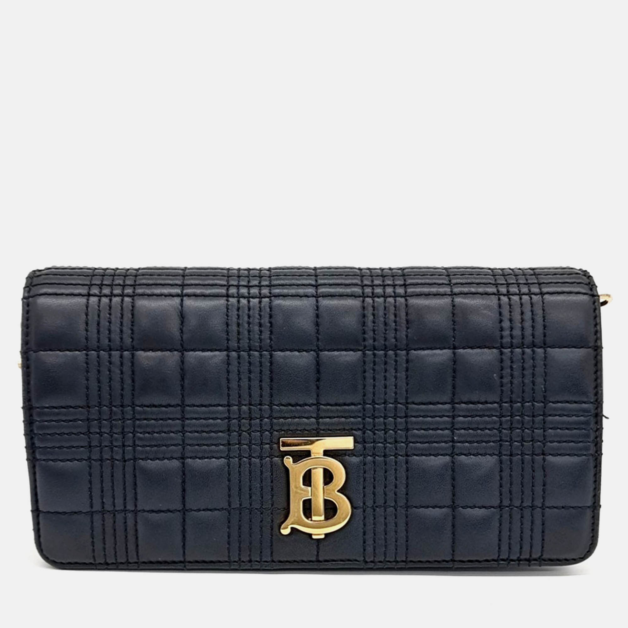 

Burberry Black Leather Burberry TB Wallet Crossbody bag