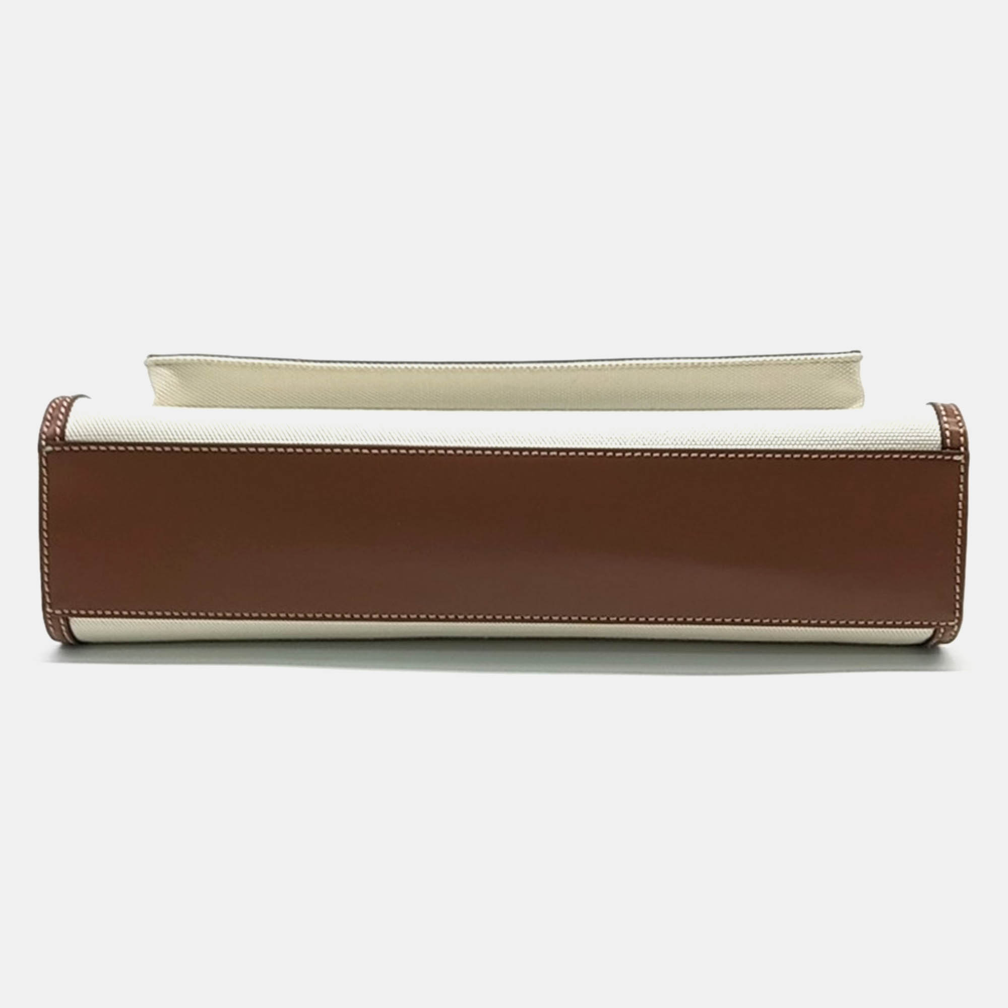 Burberry Brown Cream Fabric Burberry Pocket Medium Bag 