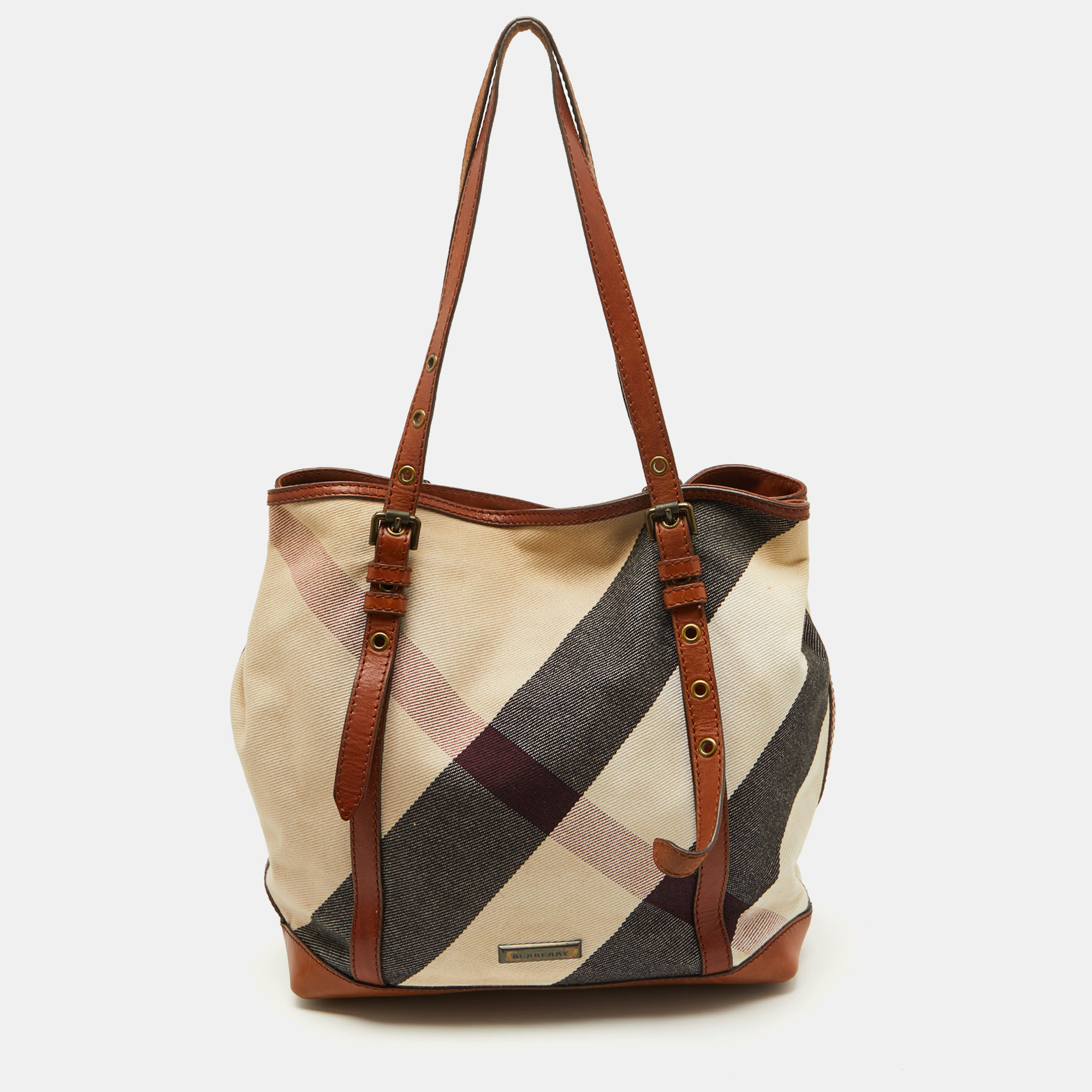 

Burberry Brown Mega Check Canvas and Leather Orton Tote