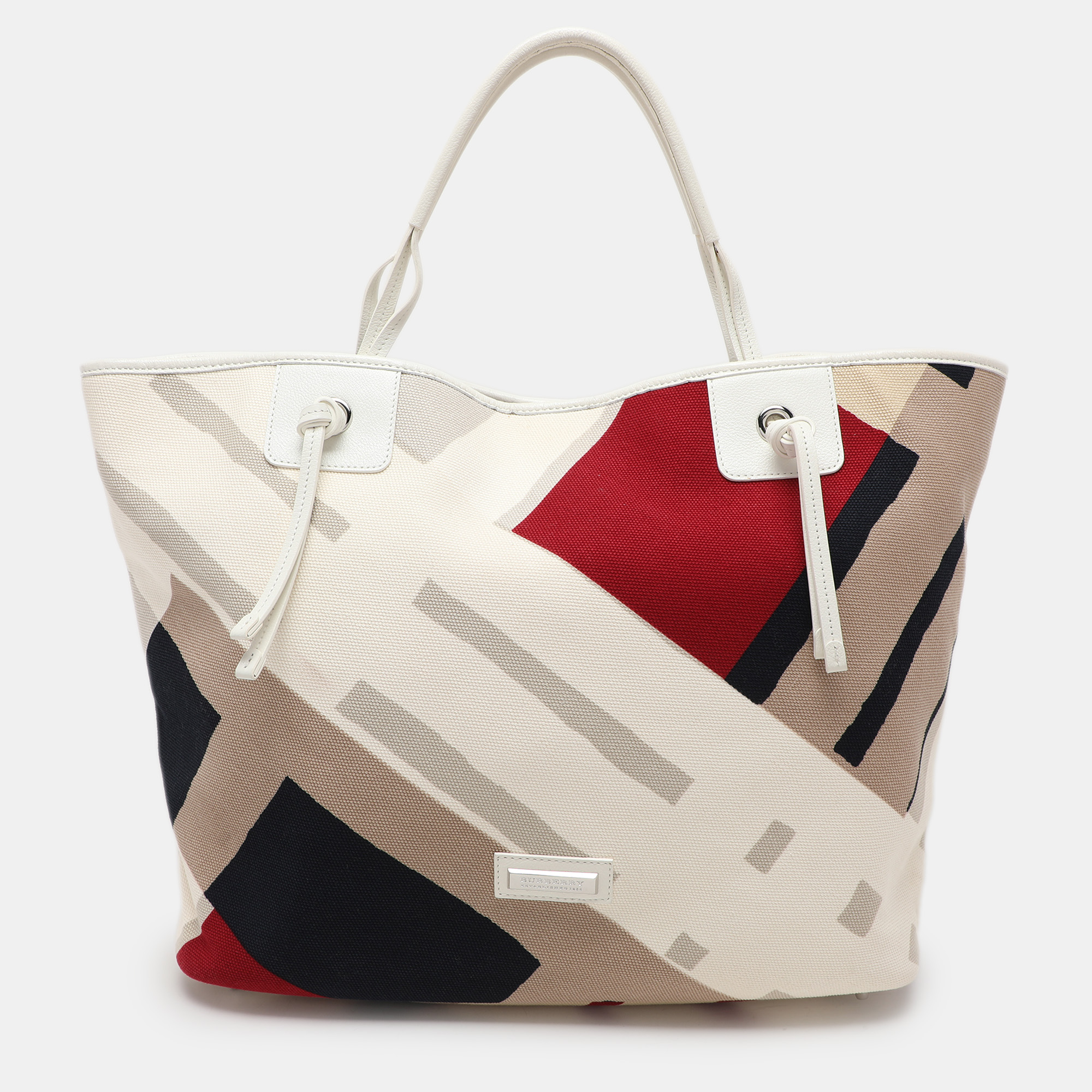 

Burberry Multicolor Canvas and Leather Shopper Tote