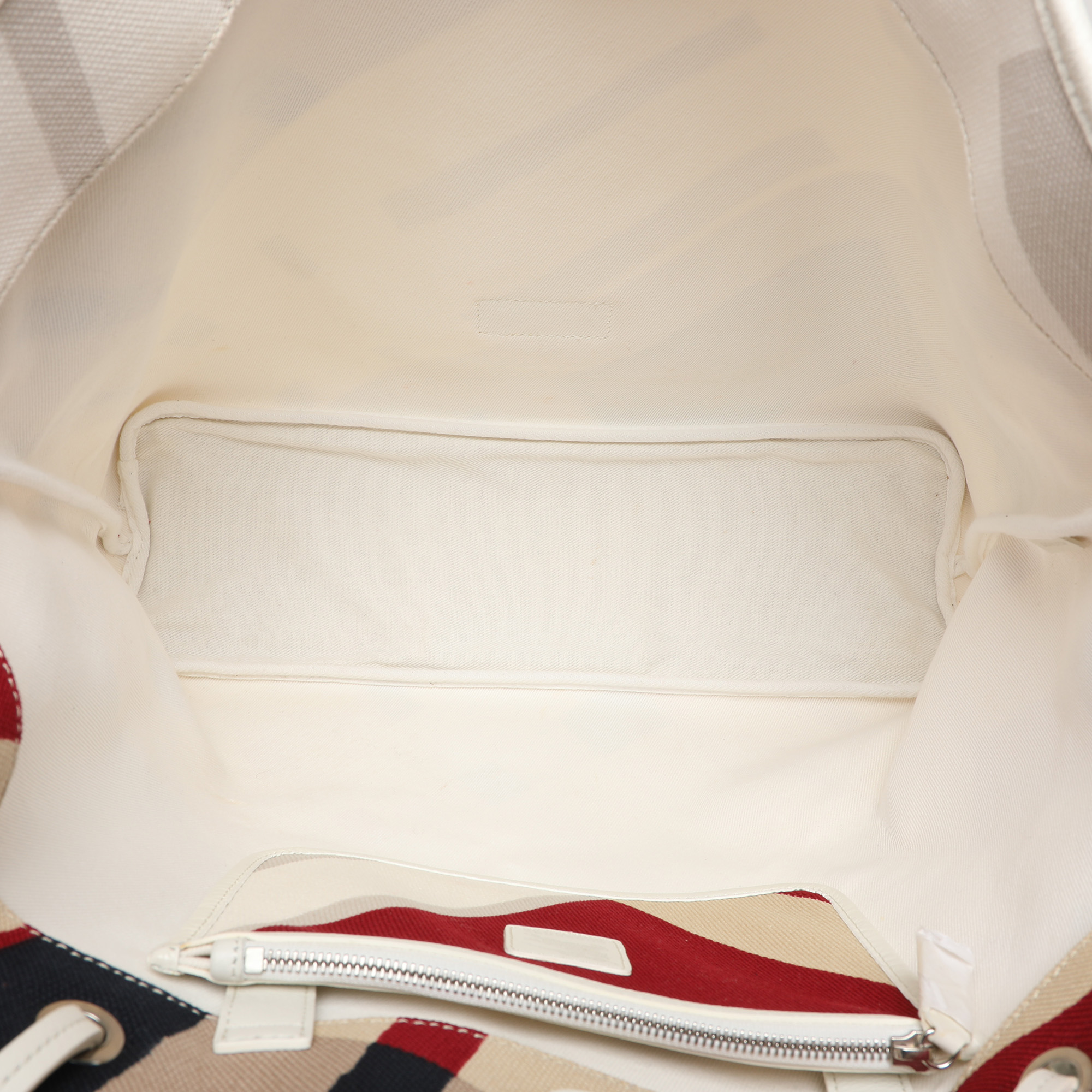 Burberry Multicolor Canvas and Leather Shopper Tote 