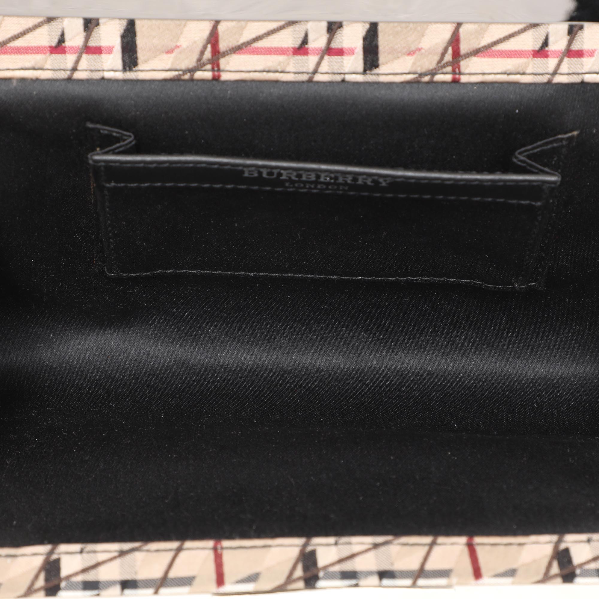 Burberry Multicolor Satin Frame Clutch 