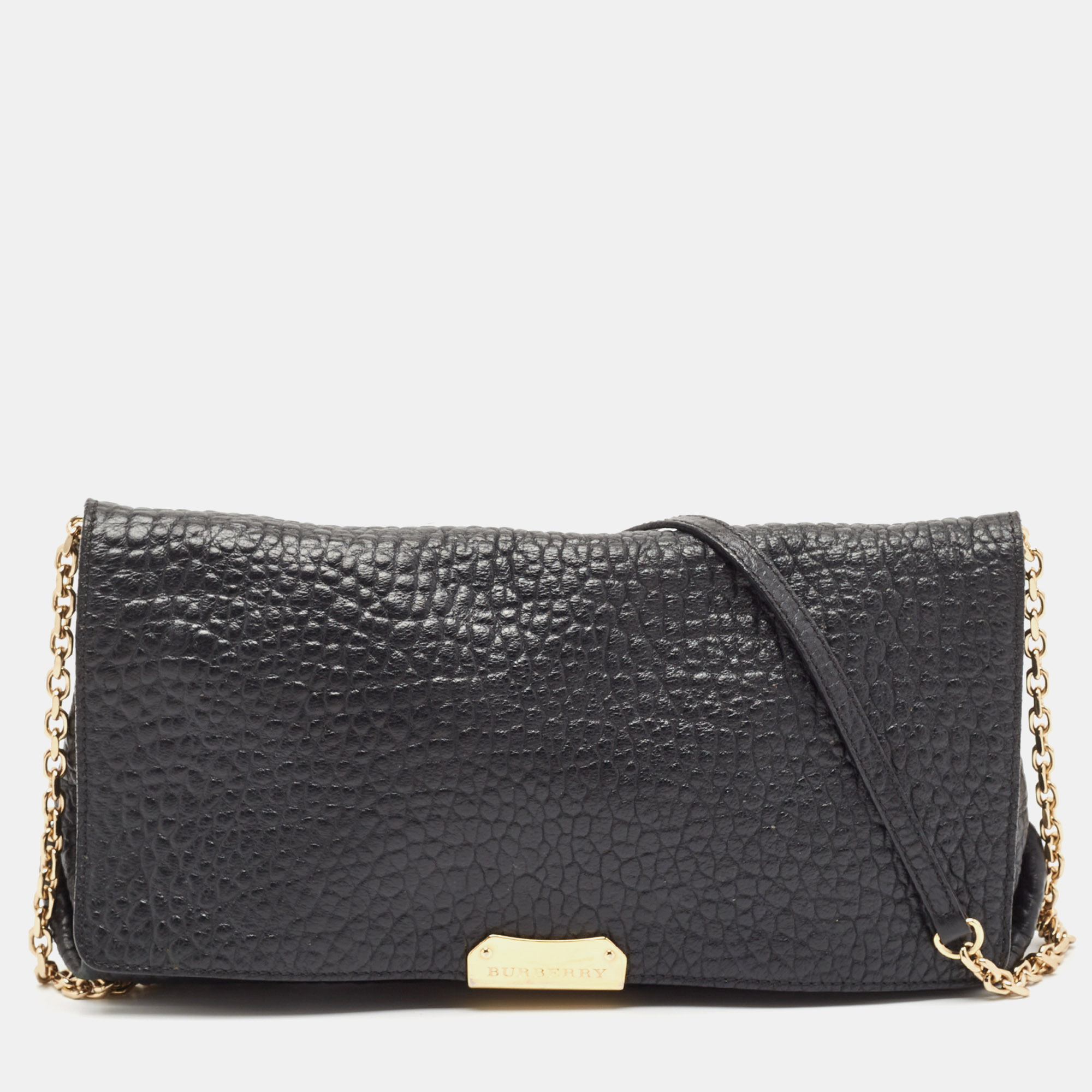 

Burberry Black Grained Leather Madison Chain Bag