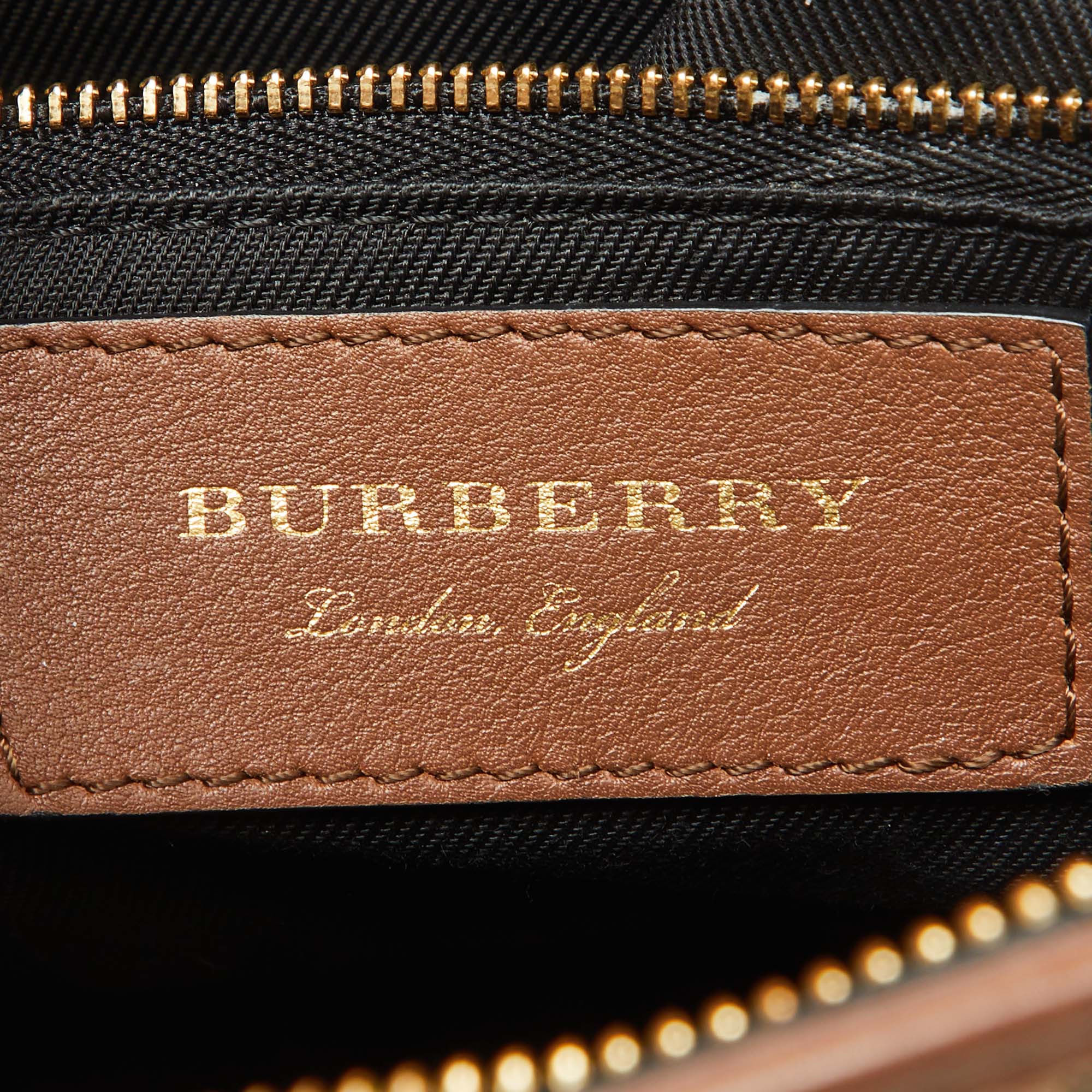 Burberry Brown/Beige House Check Canvas and Leather Small Chichester Crossbody Bag 