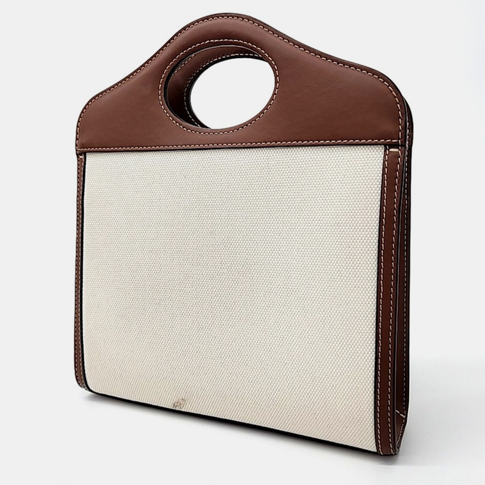 Burberry Beige/Brown Canvas and Leather Pocket Mini Bag 