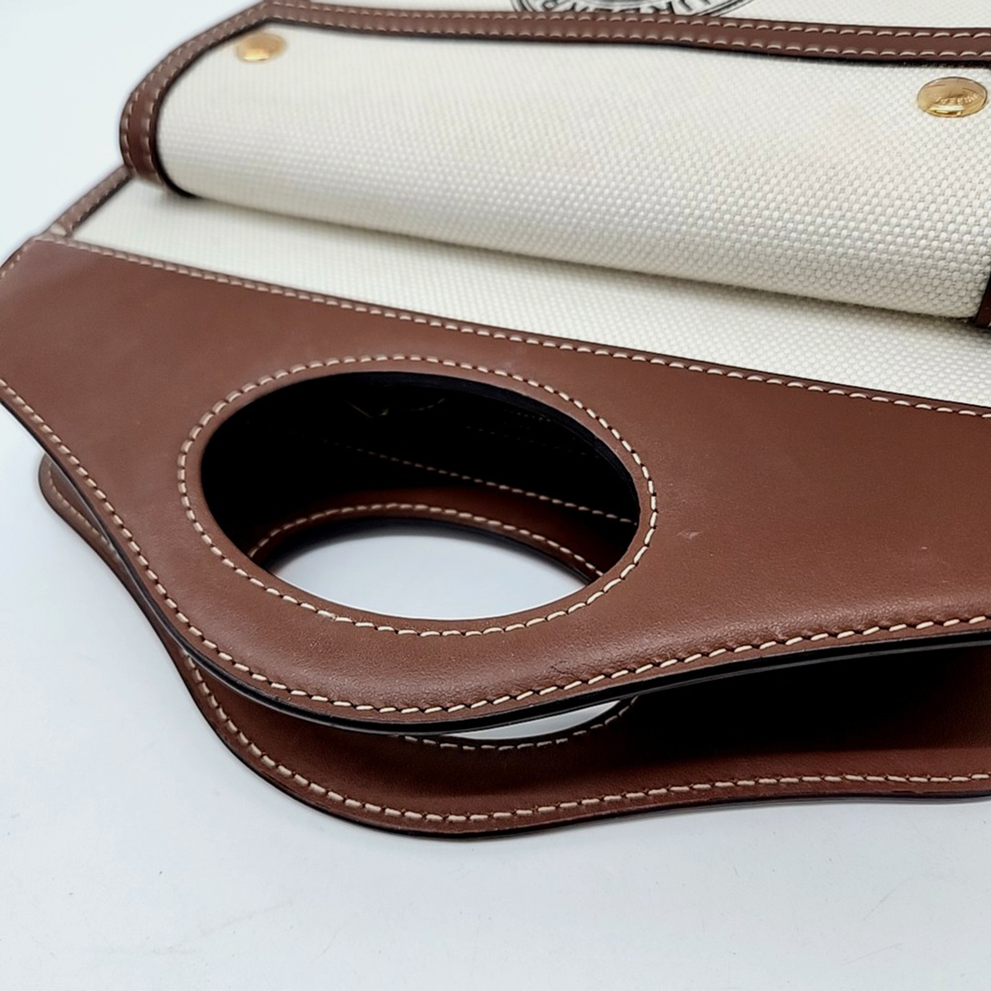 Burberry Beige/Brown Canvas and Leather Pocket Mini Bag 