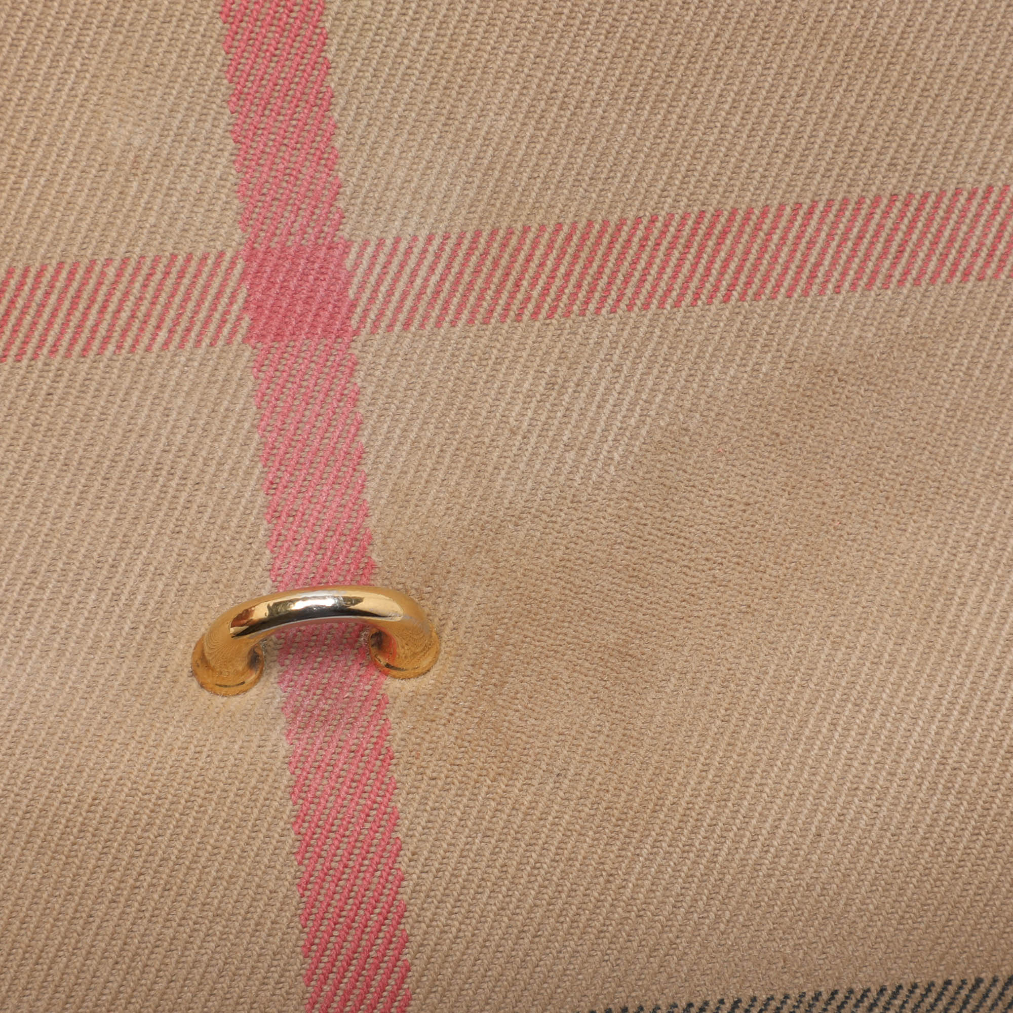 Burberry Pink House Check Canvas and Leather Macken Crossbody Bag 