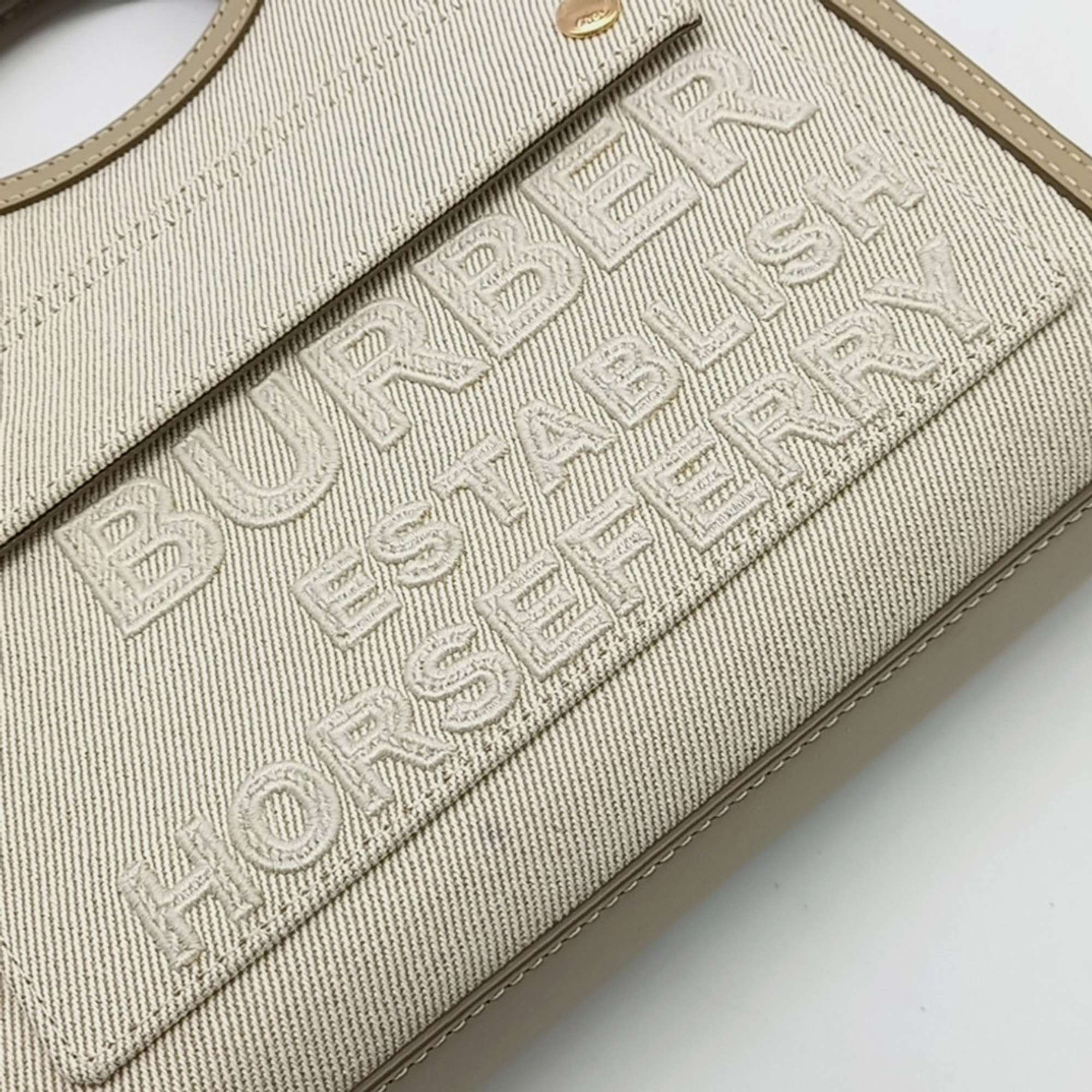 Burberry Beige Canvas and Leather Burberry Beige pocket mini bag 
