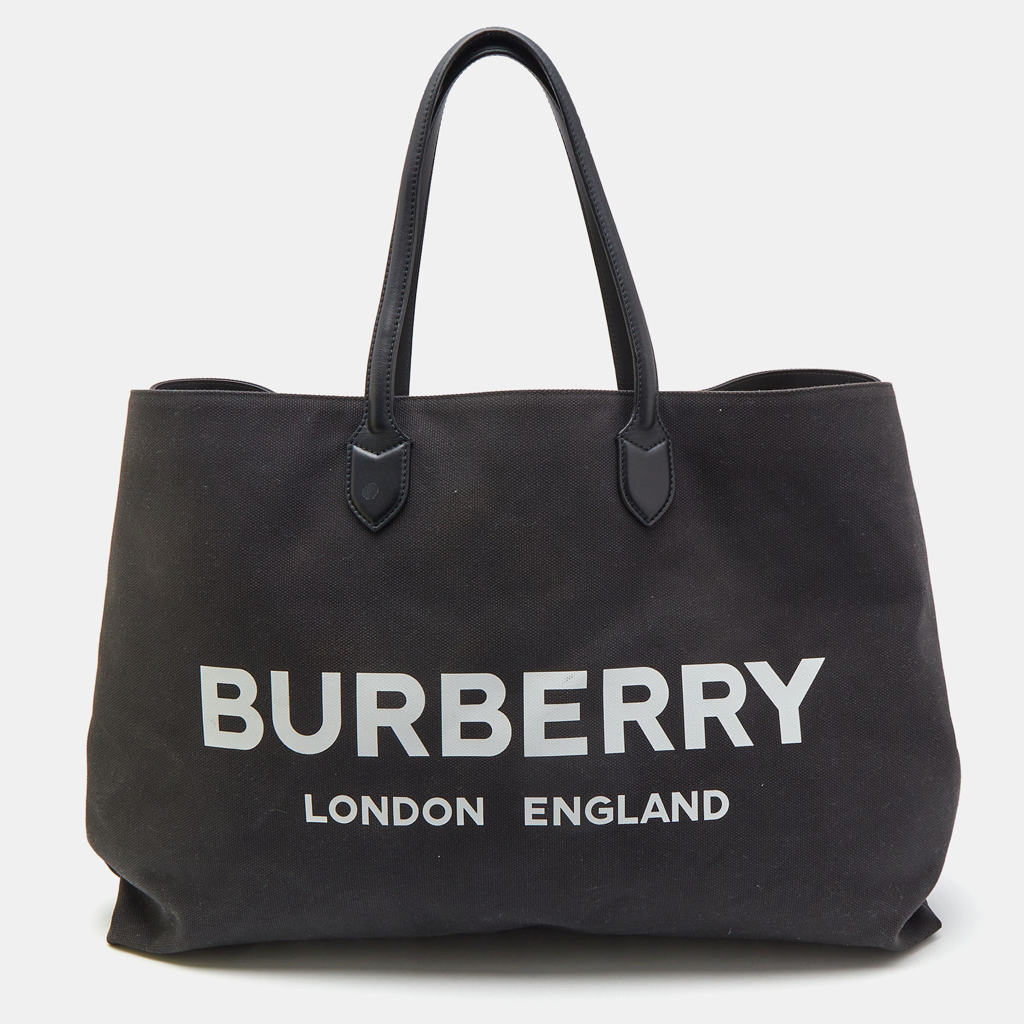 

Burberry Black Canvas Lewes Tote