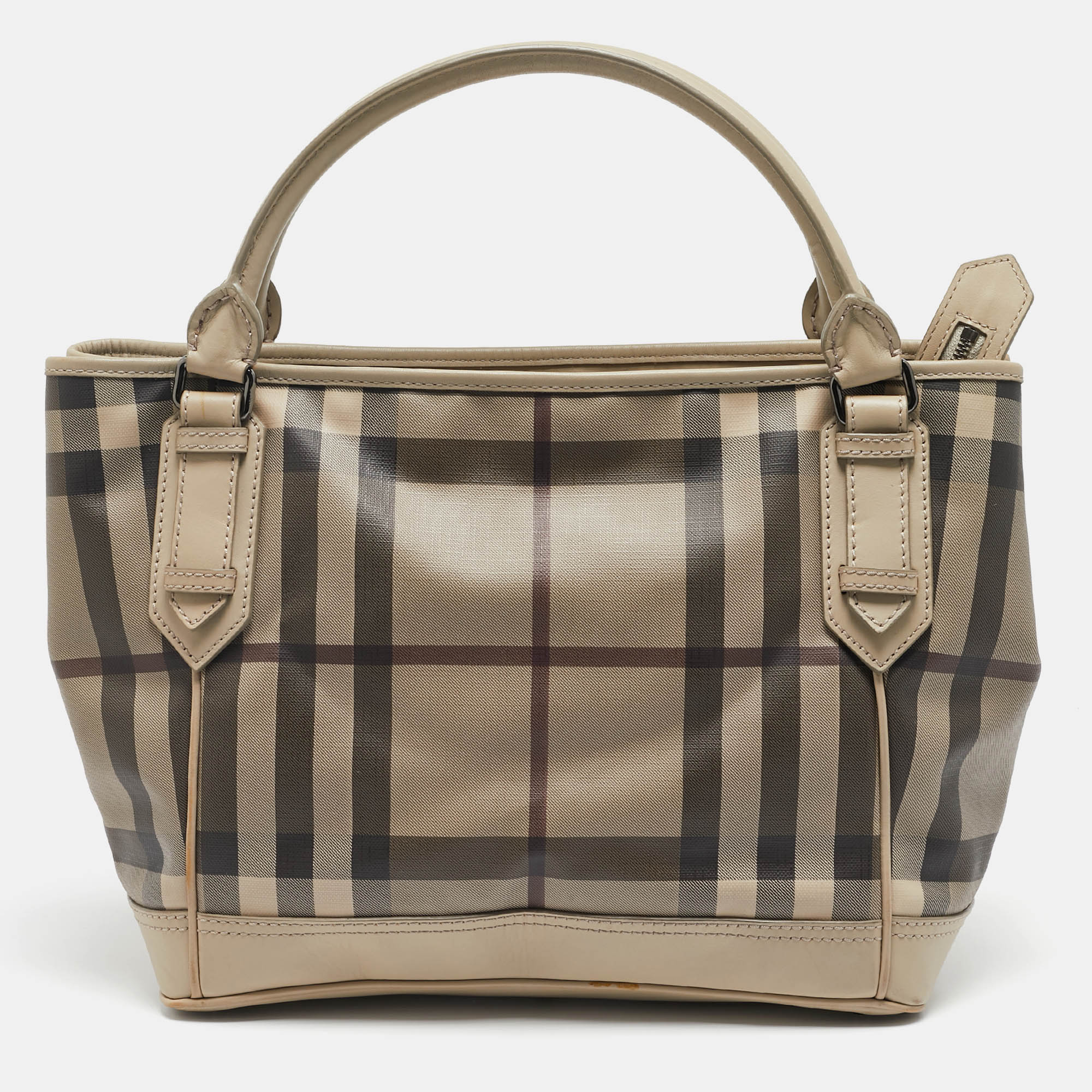 

Burberry Beige Smoked Check PVC Tote